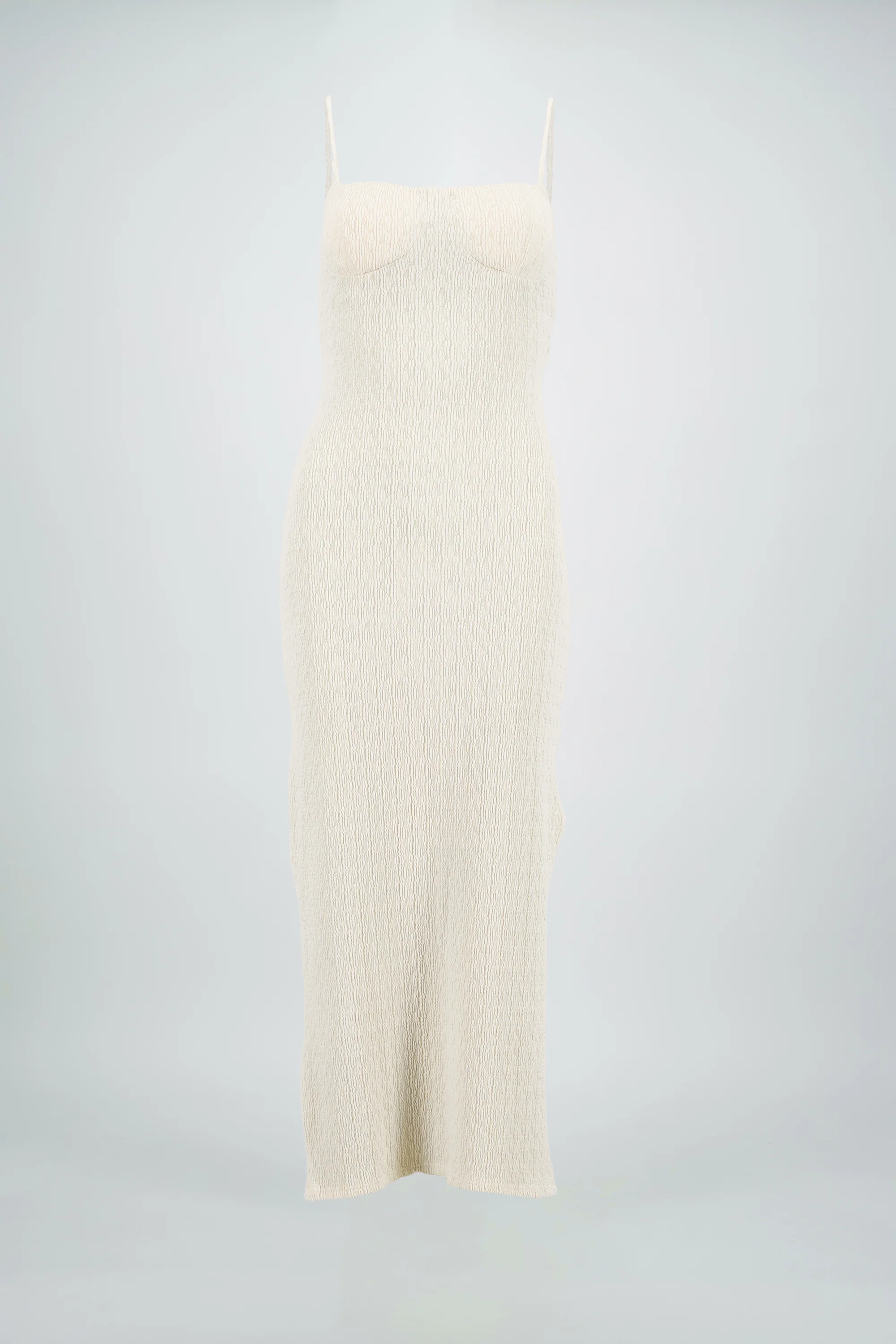 Vestido maxi textura con copas - Image 6