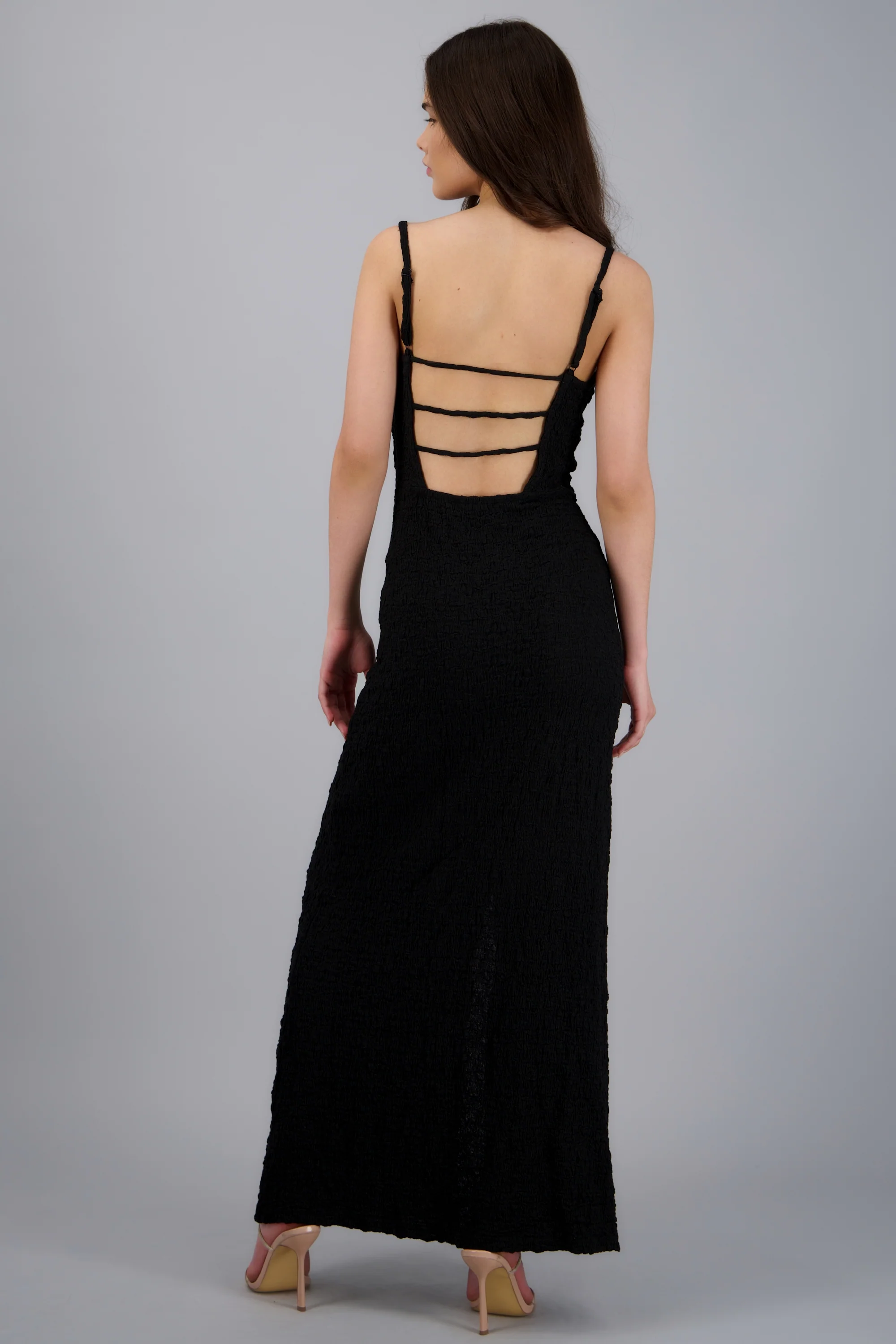 Vestido maxi textura detalle espalda - Image 4
