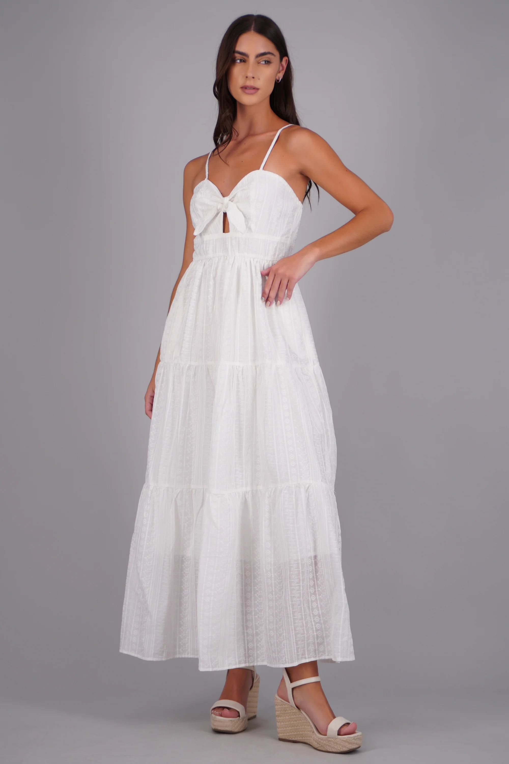 Vestido maxi textura detalle nudo - Image 2