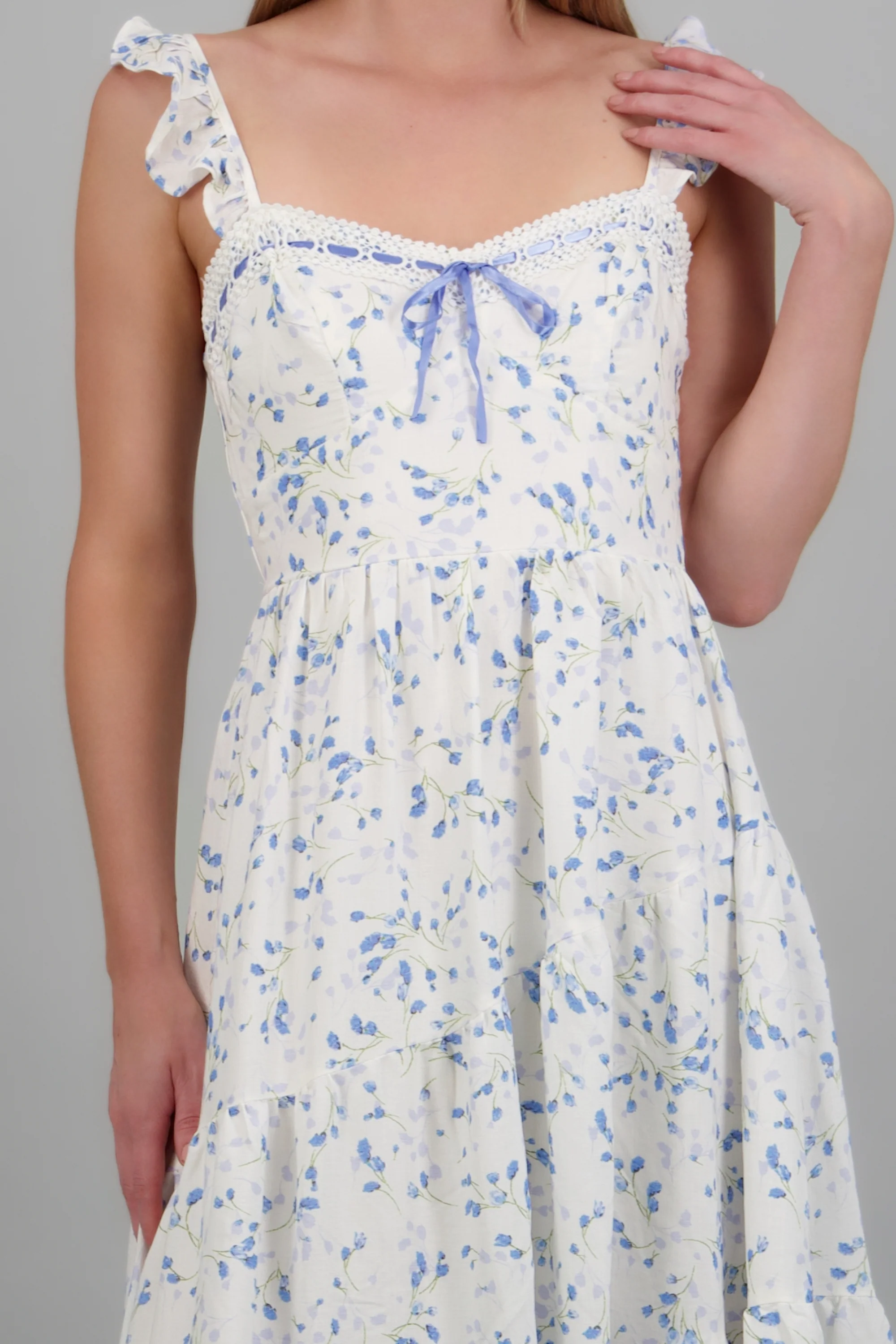 Vestido maxi tirantes estampado flores - Image 5