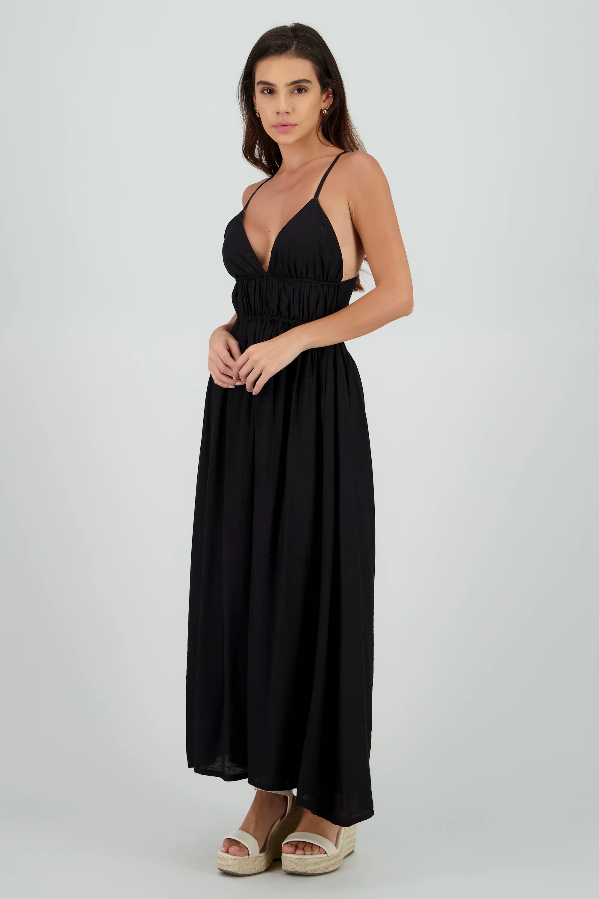 Vestido maxi tirantes con resorte en cintura - Image 2