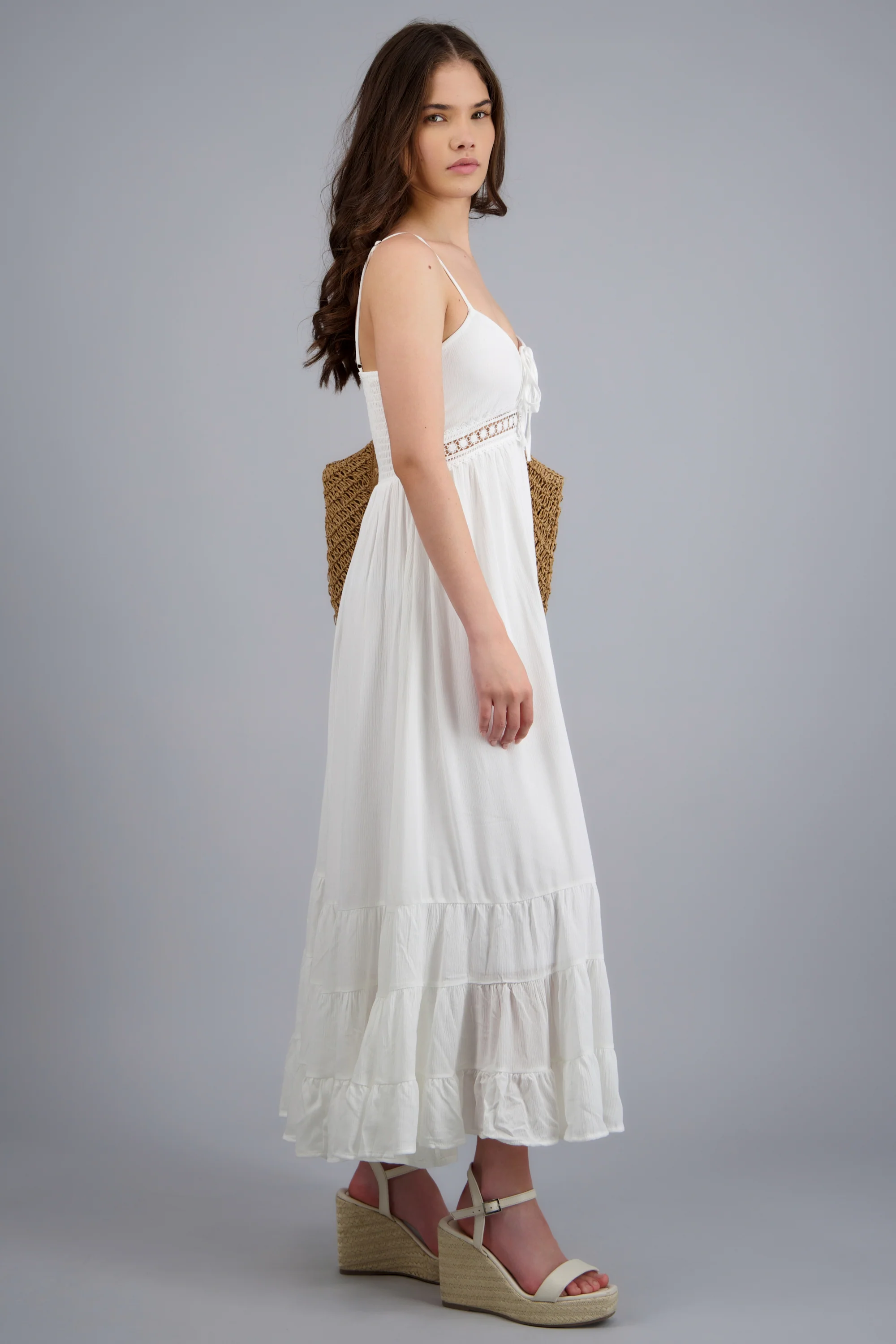 Vestido maxi tirantes detalle bordado - Image 3