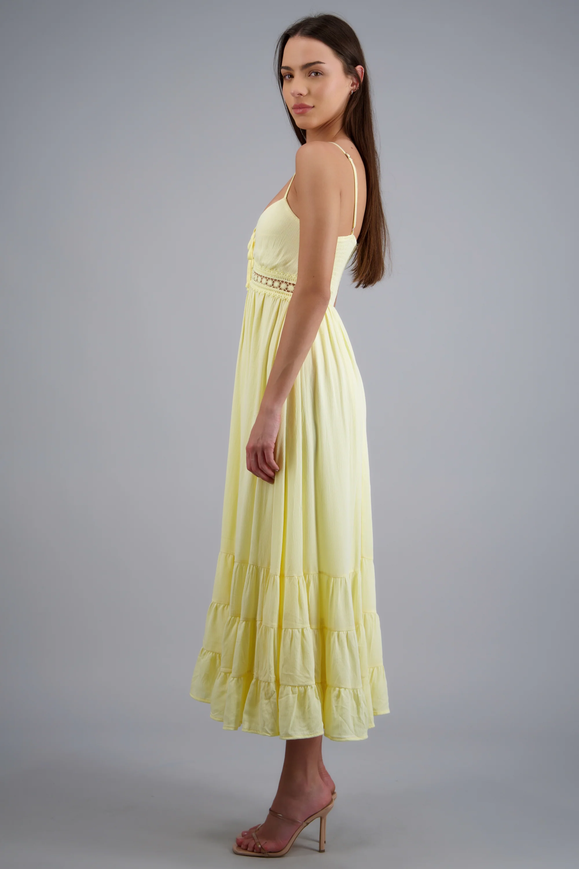 Vestido maxi tirantes detalle bordado - Image 2