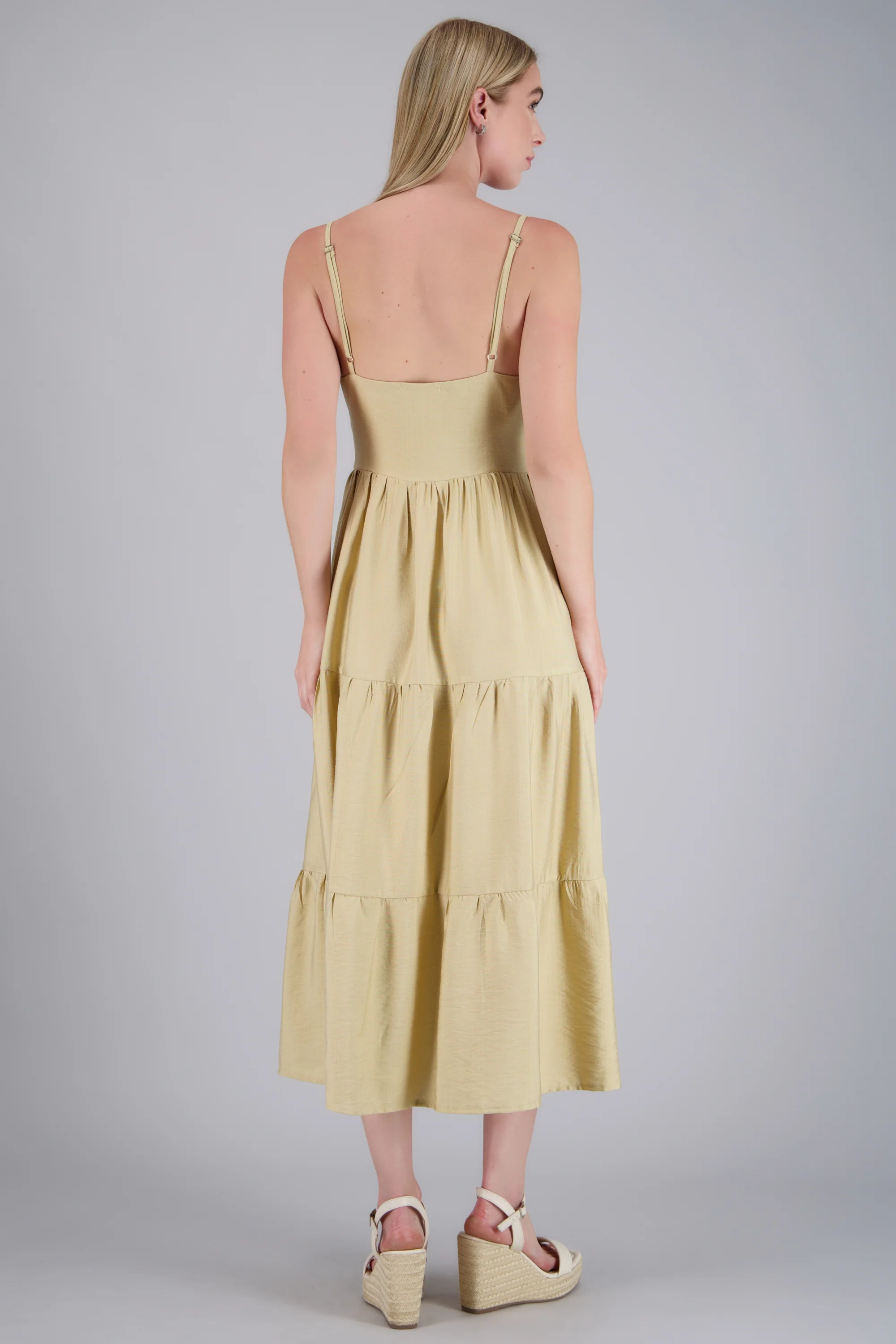 Vestido maxi tirantes detalle botones - Image 4