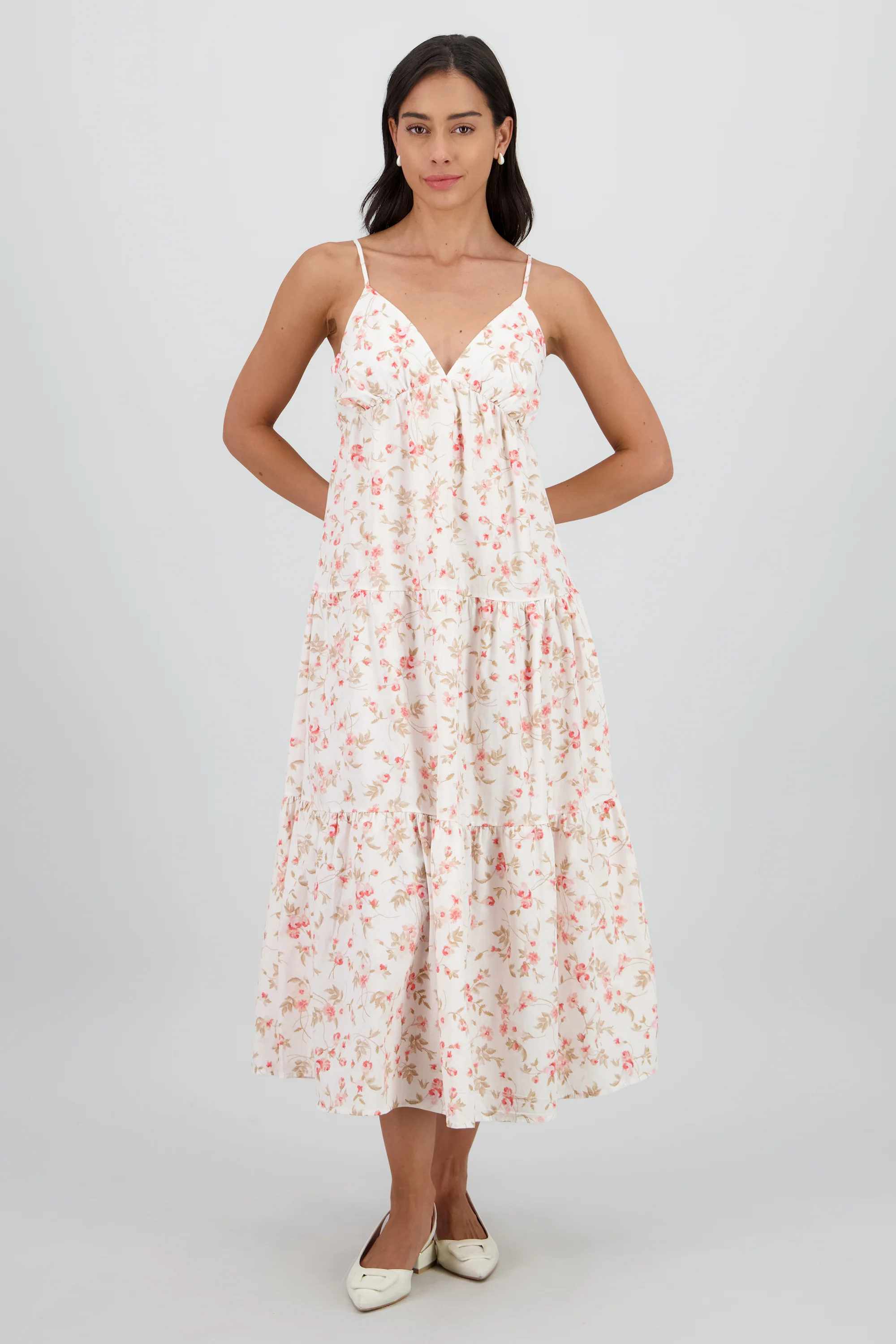 Vestido maxi tirantes estampado flores - Image 2