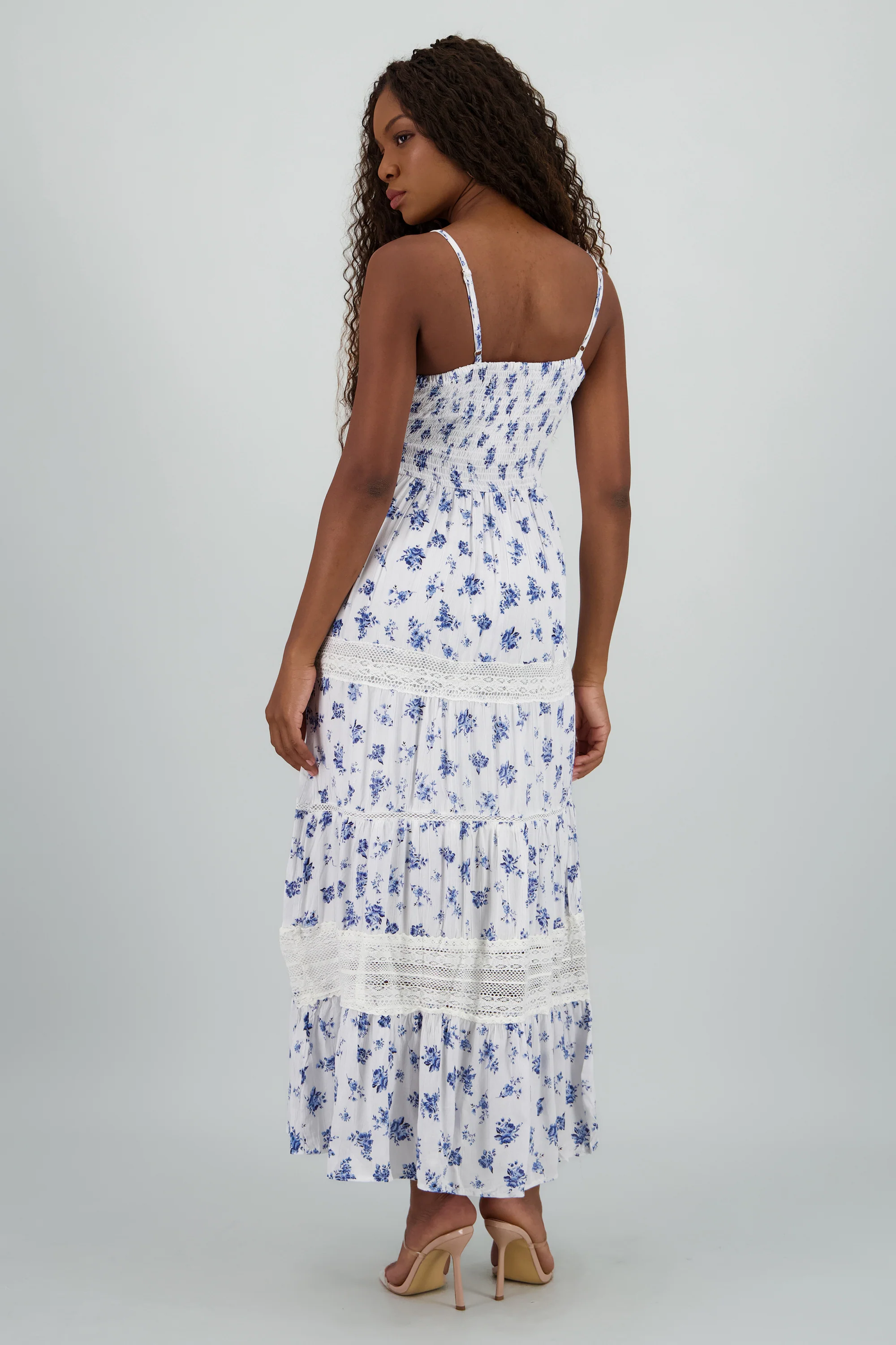 Vestido maxi tirantes estampado flores - Image 4