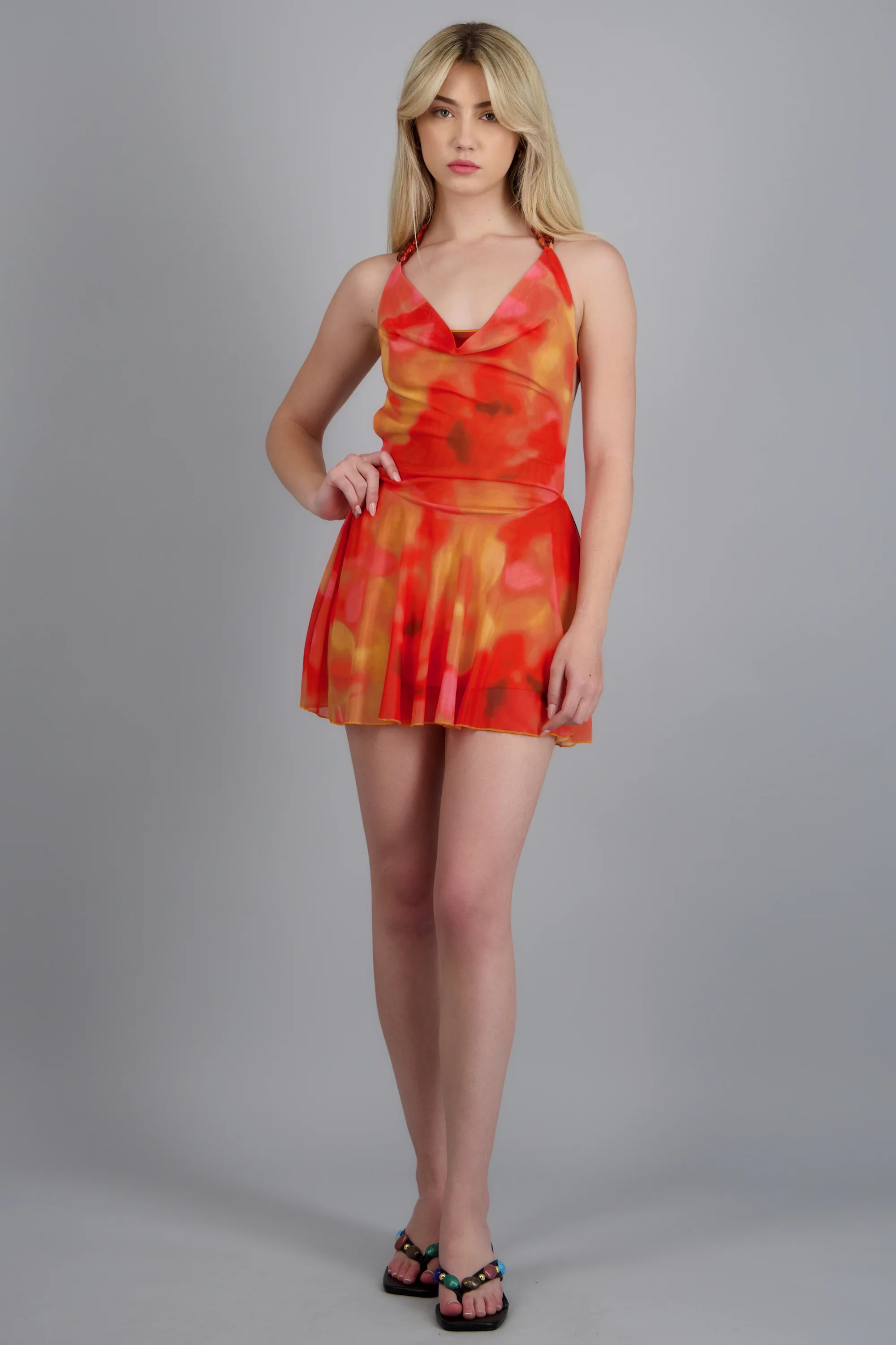 Vestido mesh detalle cuentas - Image 3