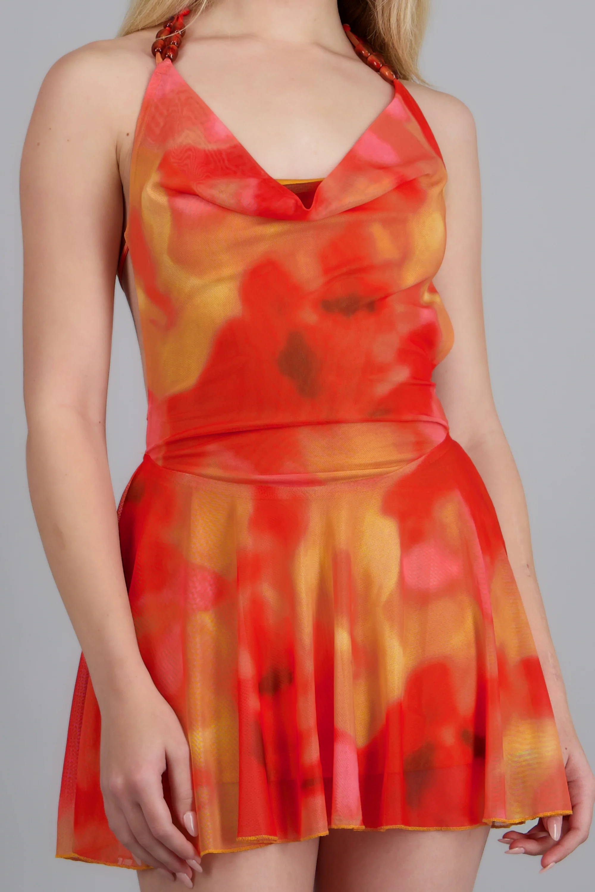 Vestido mesh detalle cuentas - Image 7
