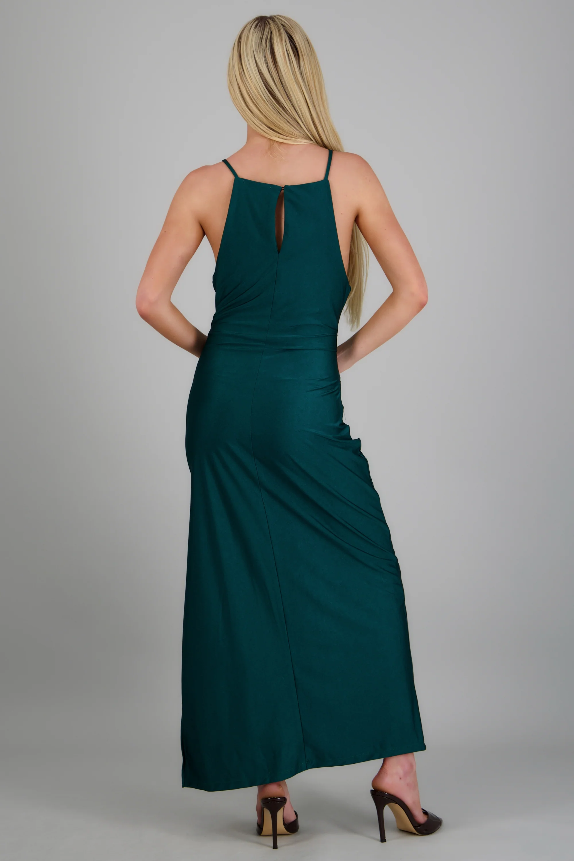 Vestido midi abertura detalle frunce - Image 4