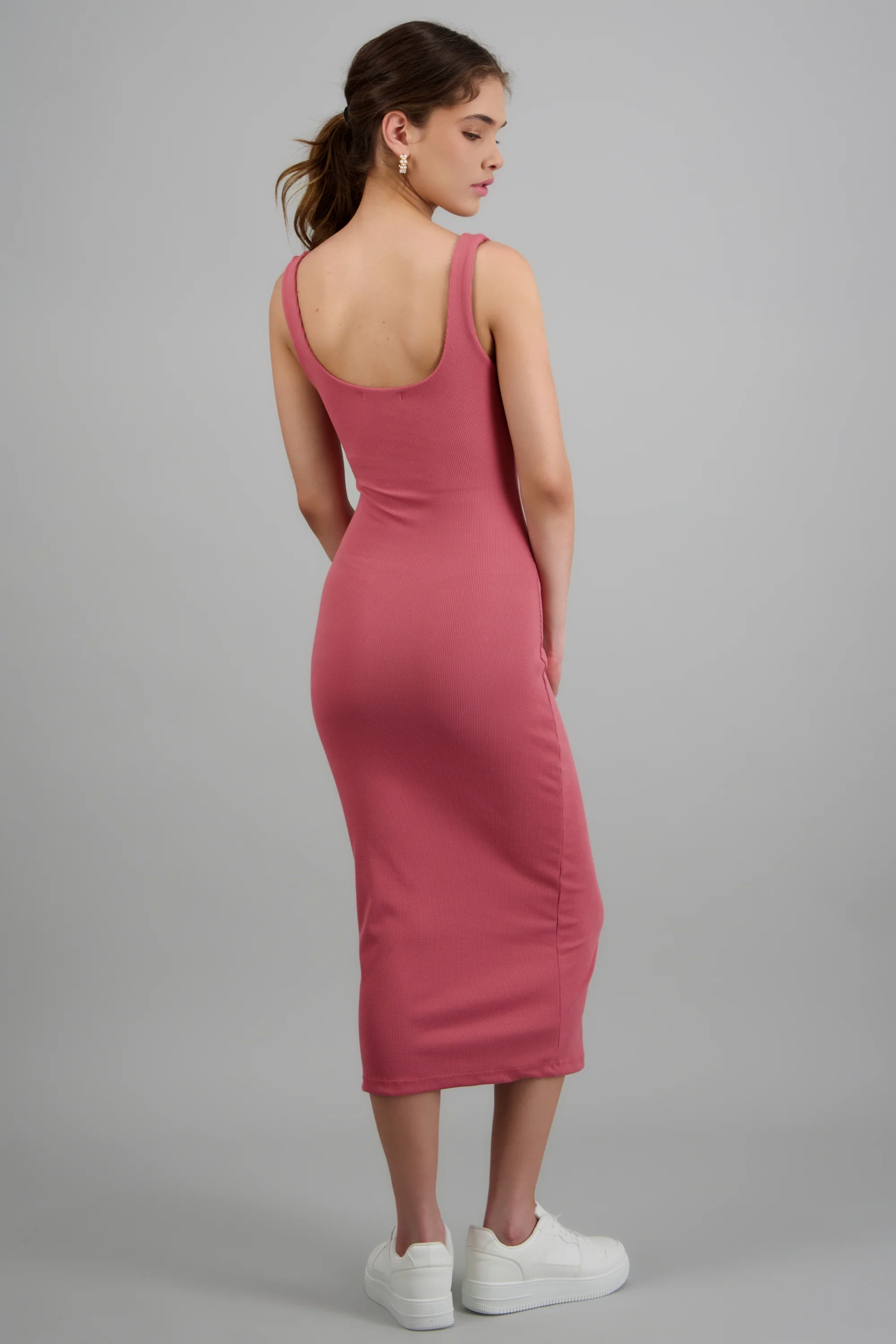 Vestido midi bodycon rib - Image 4