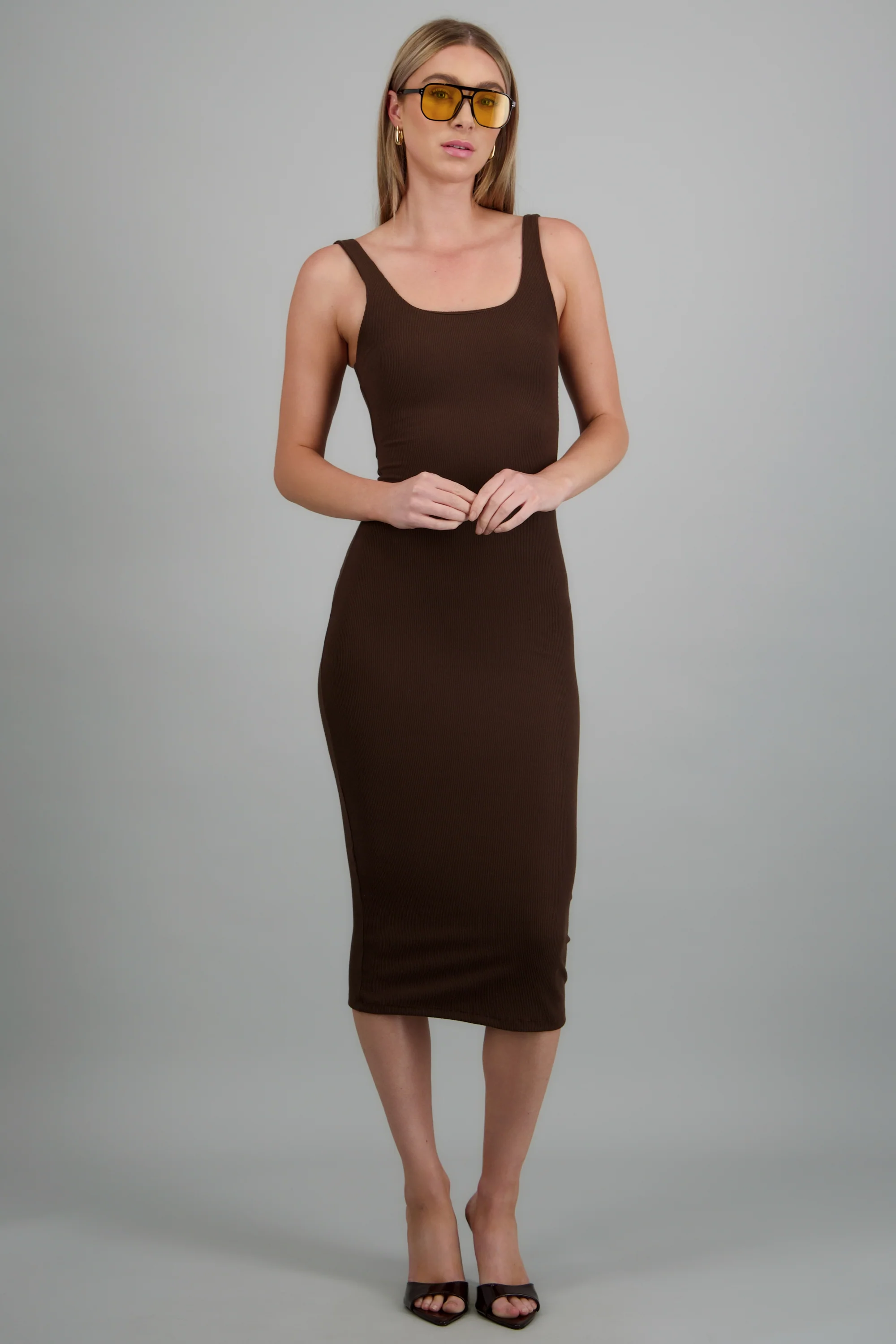 Vestido midi bodycon rib - Image 3