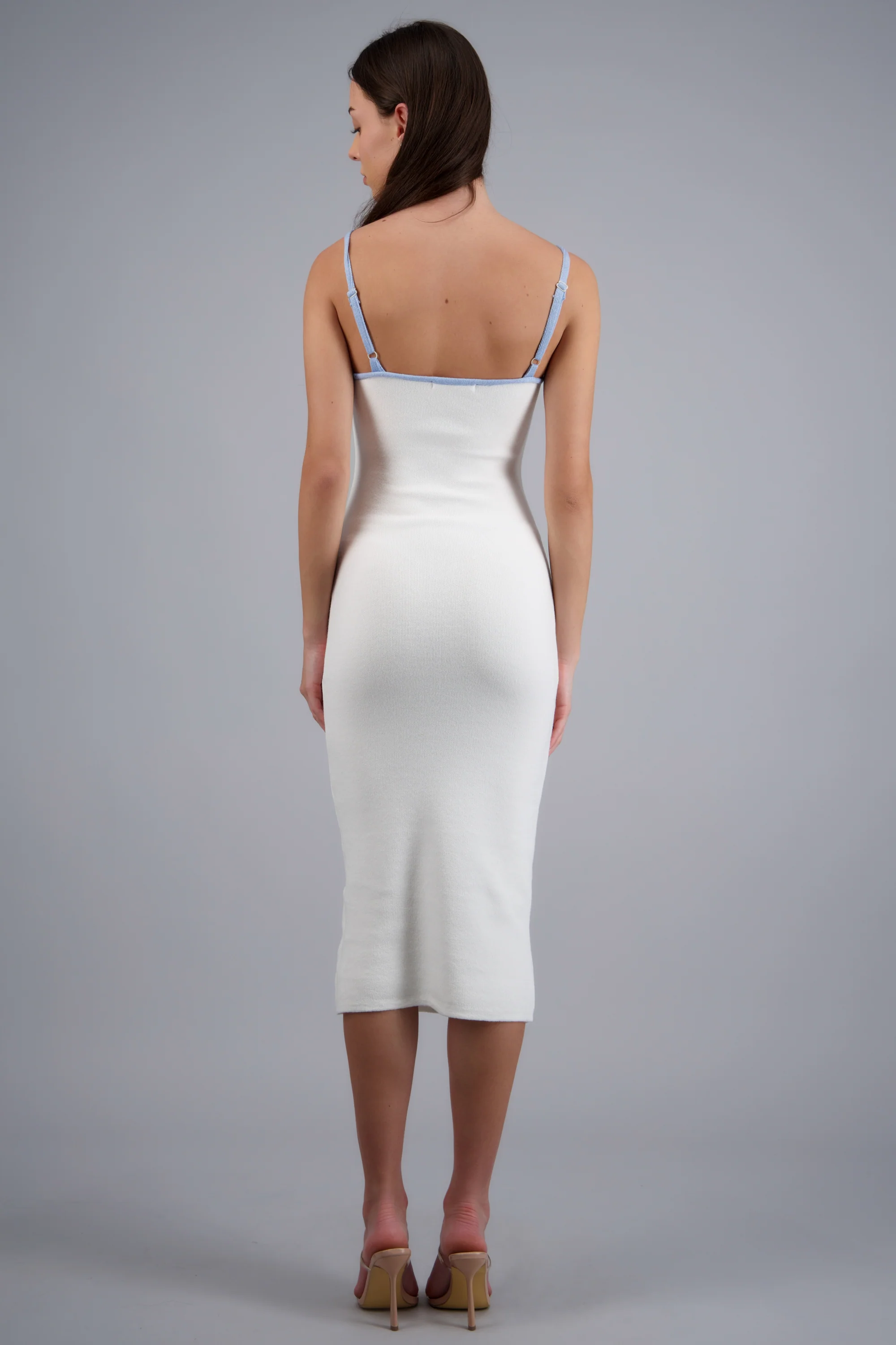 Vestido midi contraste tirantes - Image 4