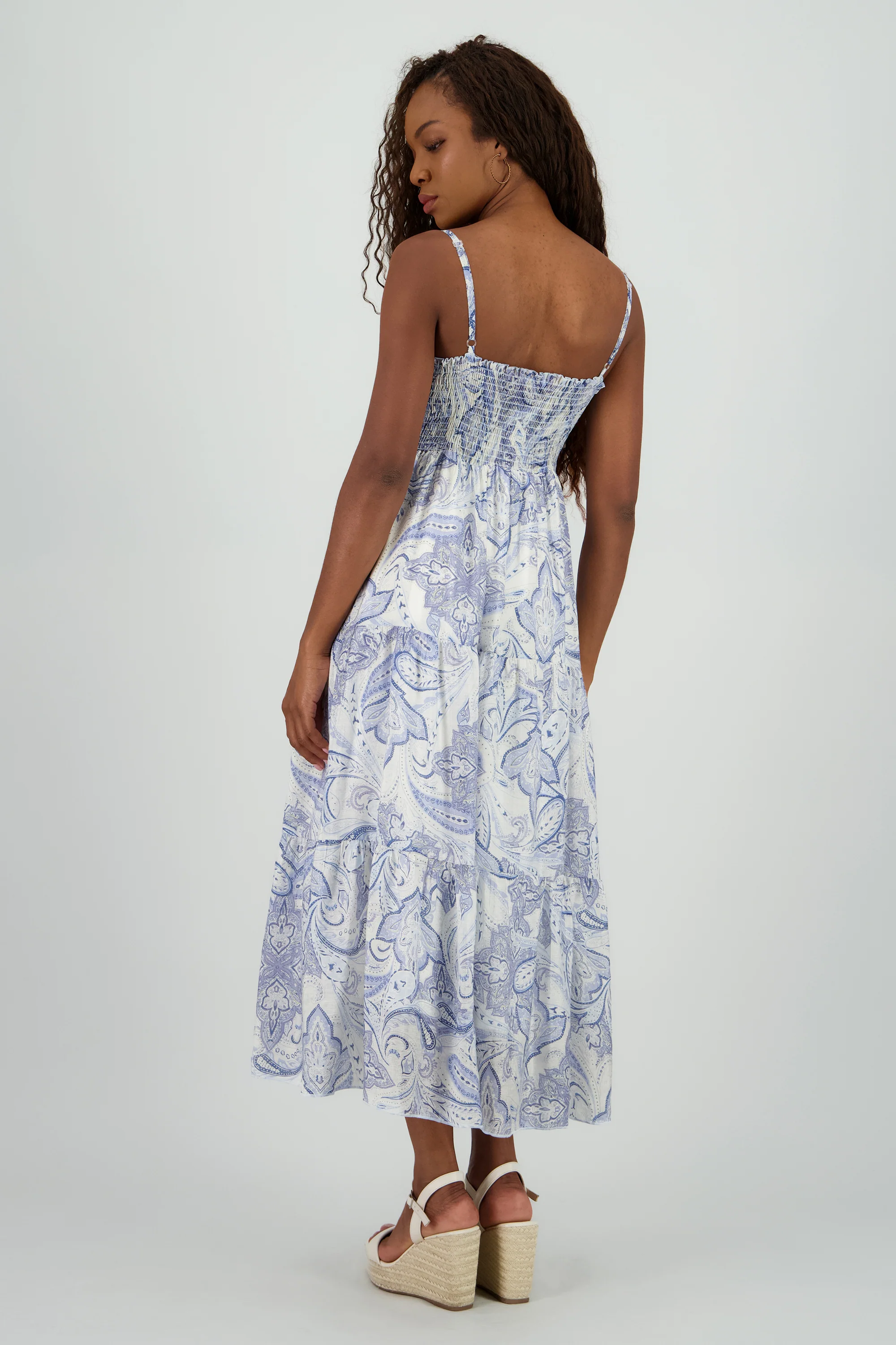 Vestido midi escote v detalle olanes - Image 4