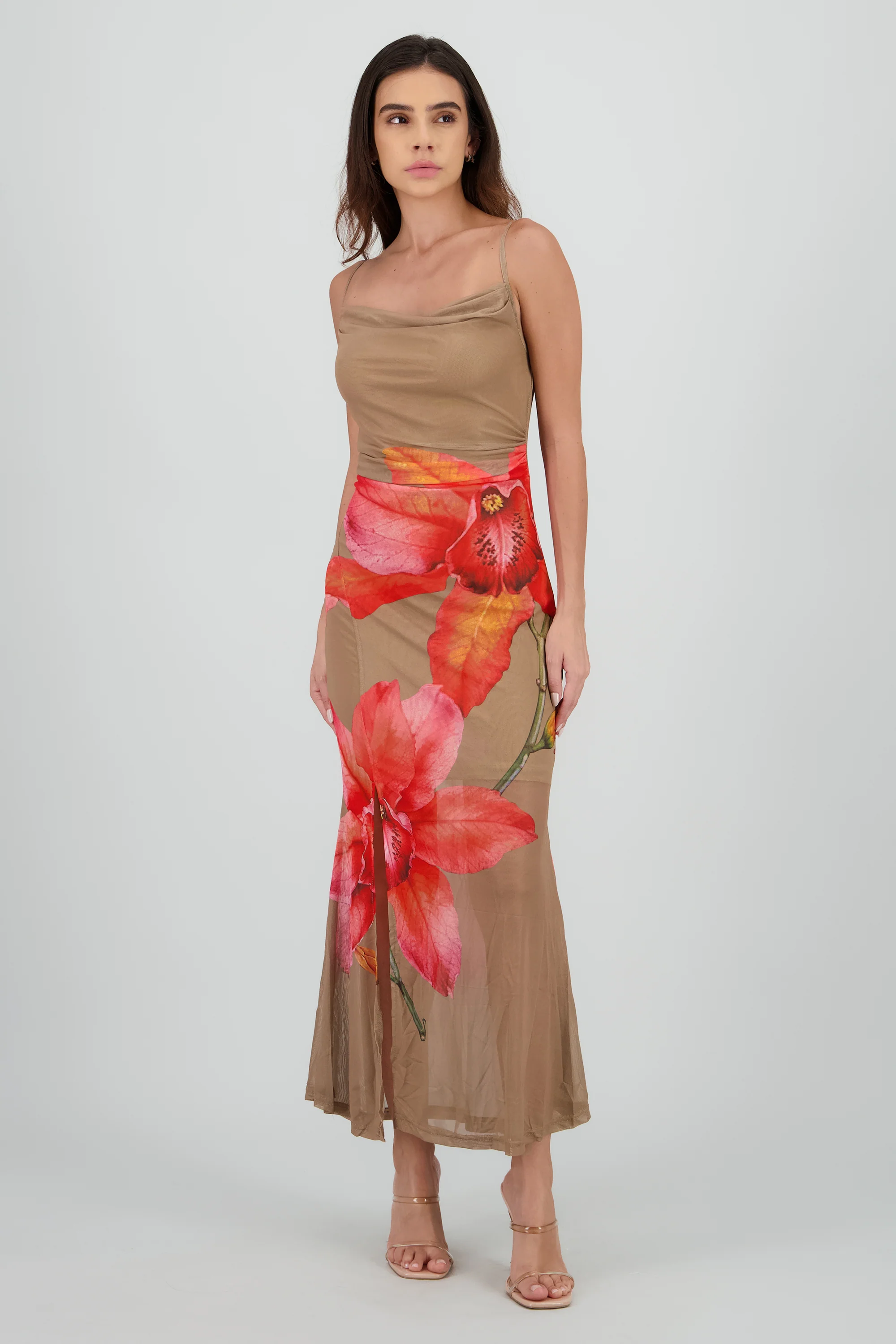 Vestido midi estampado flor - Image 2