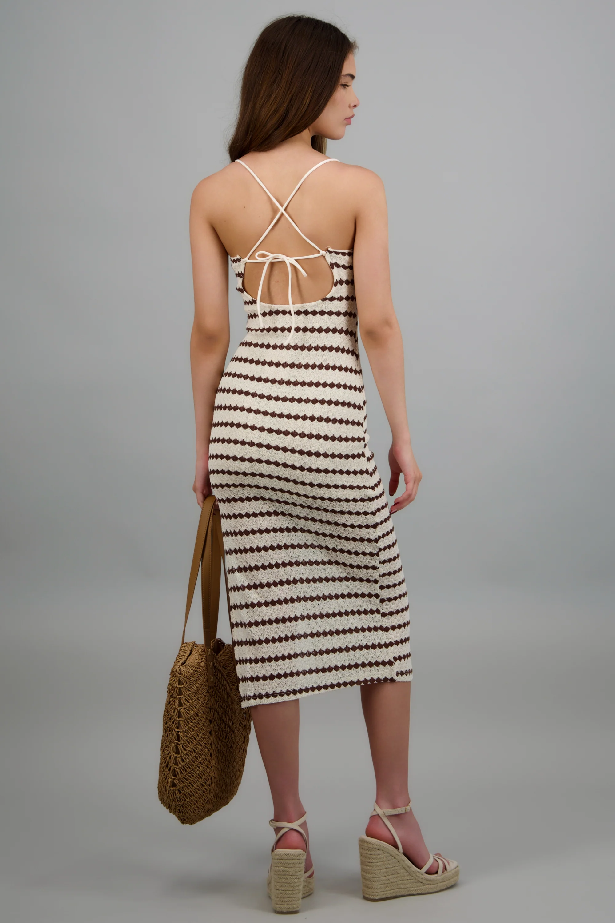 Vestido midi lineas textura - Image 4