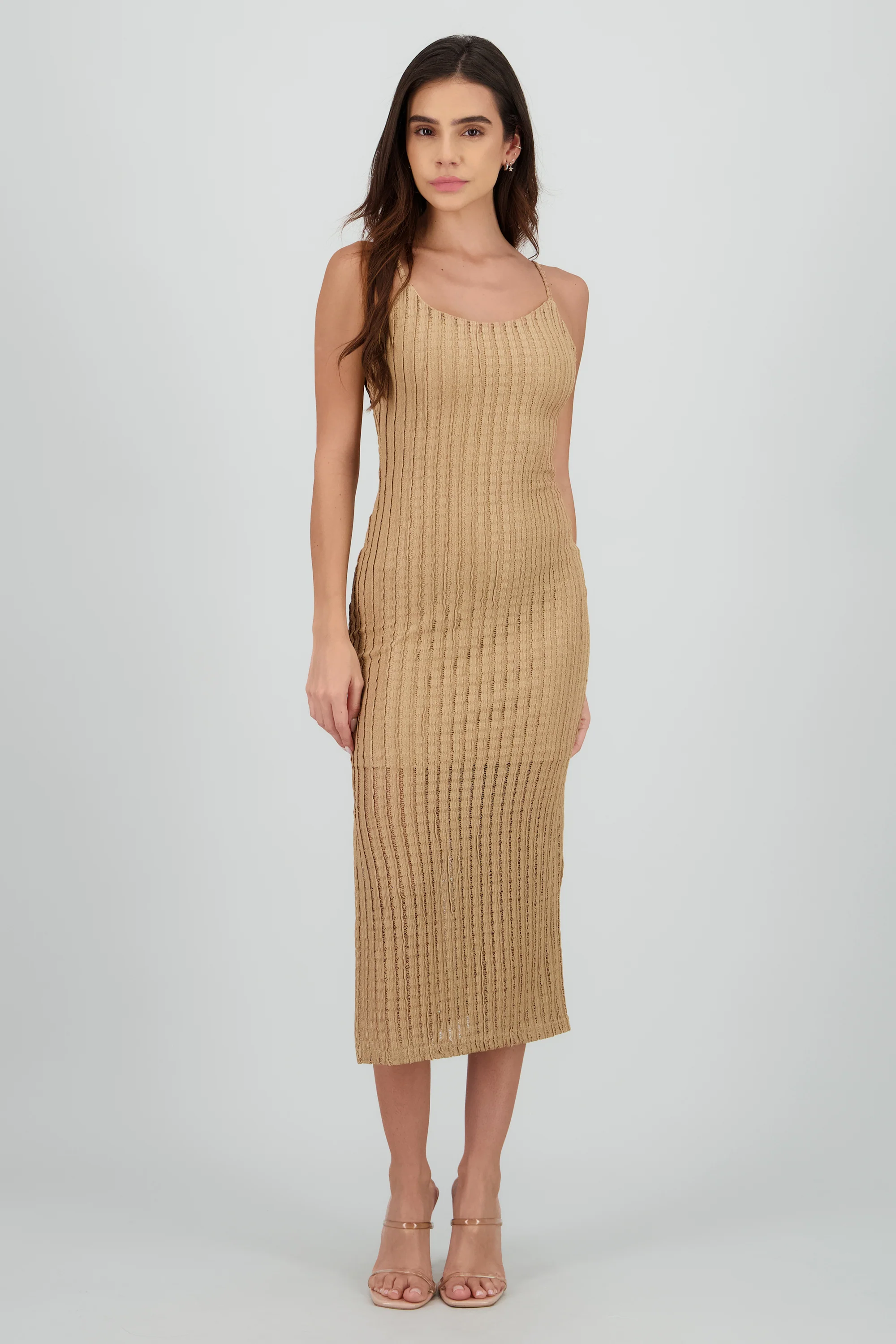 Vestido midi textura