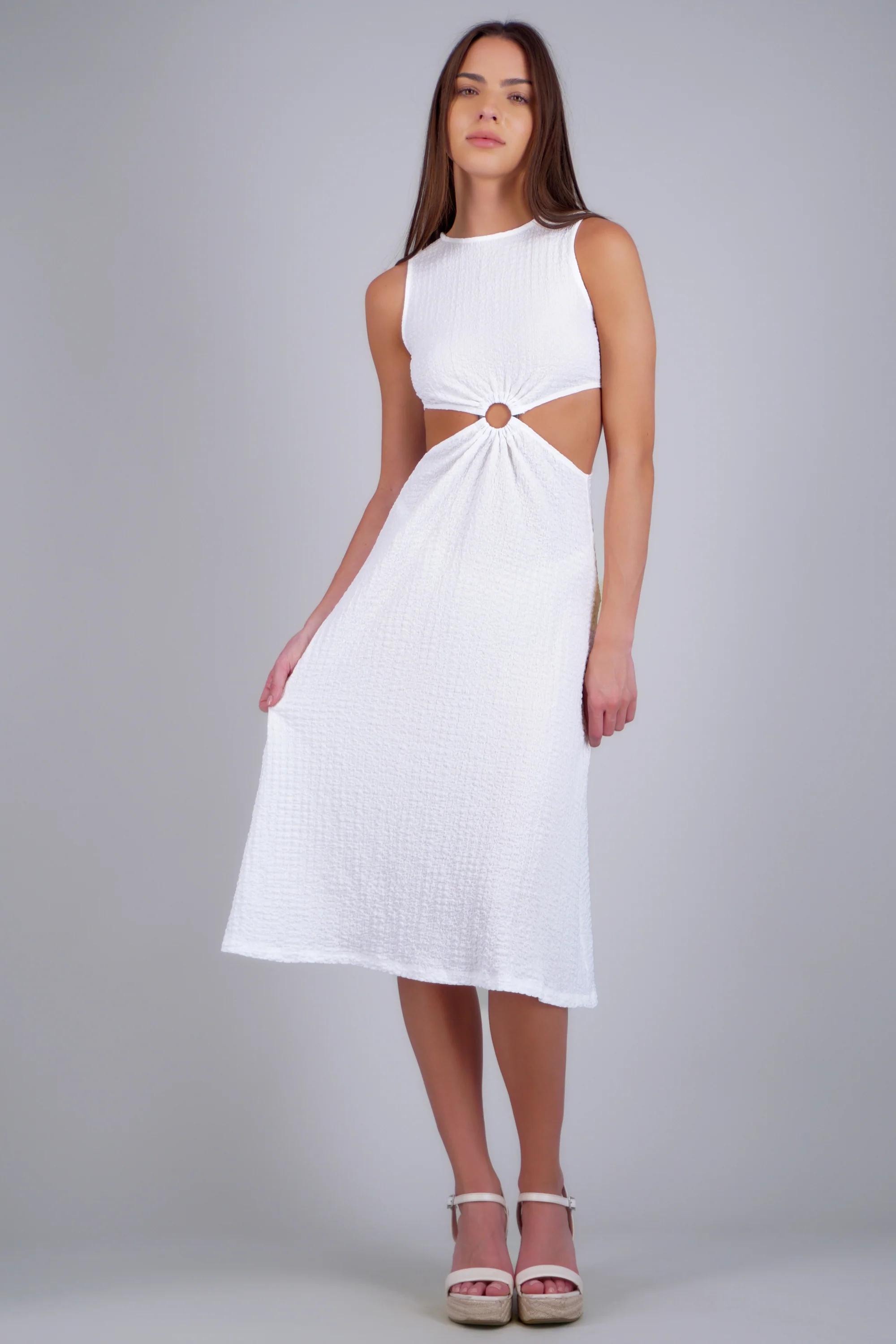 Vestido midi textura aro - Image 2