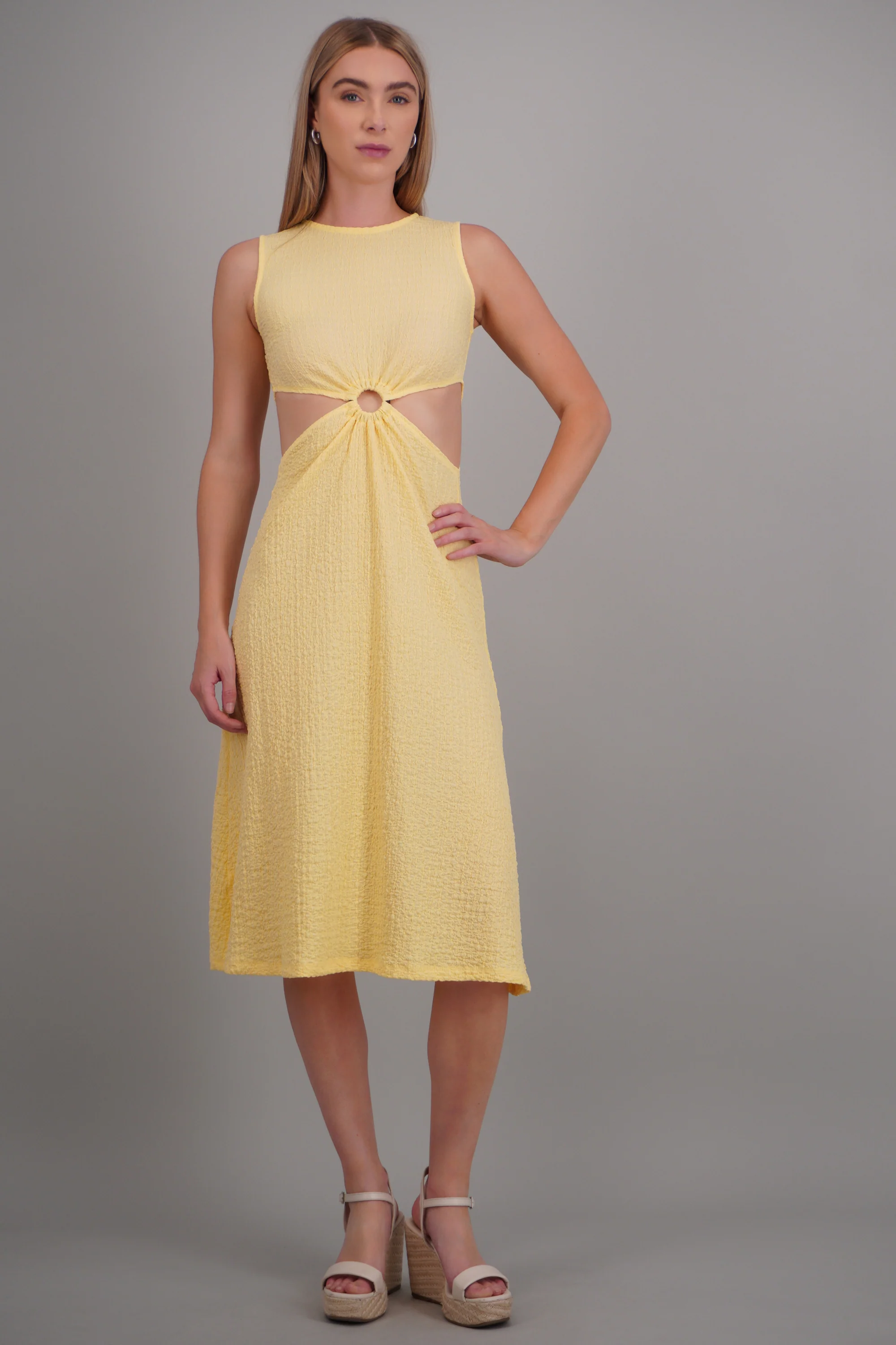 Vestido midi textura aro - Image 3