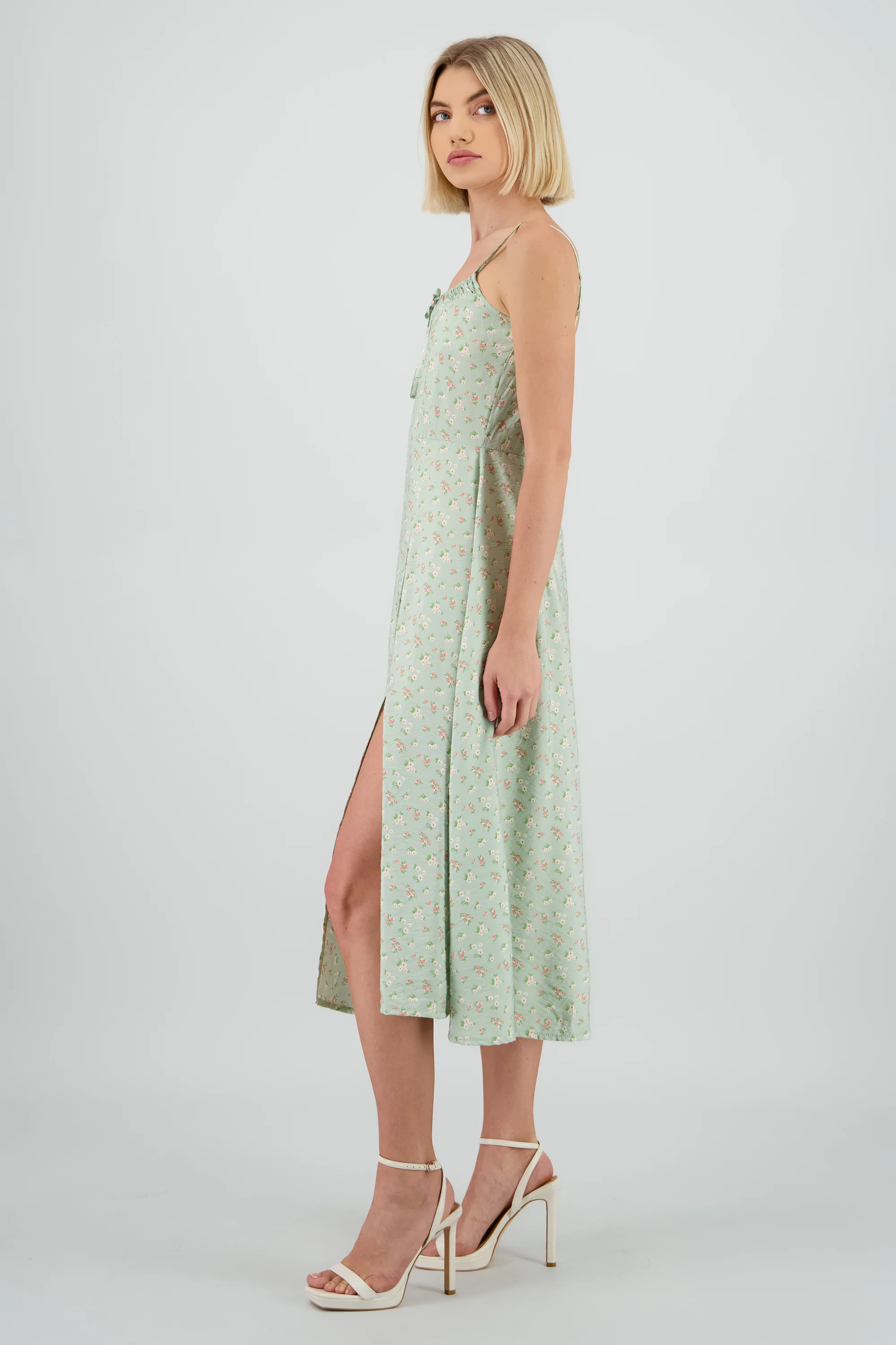 Vestido midi tirantes det flores - Image 3