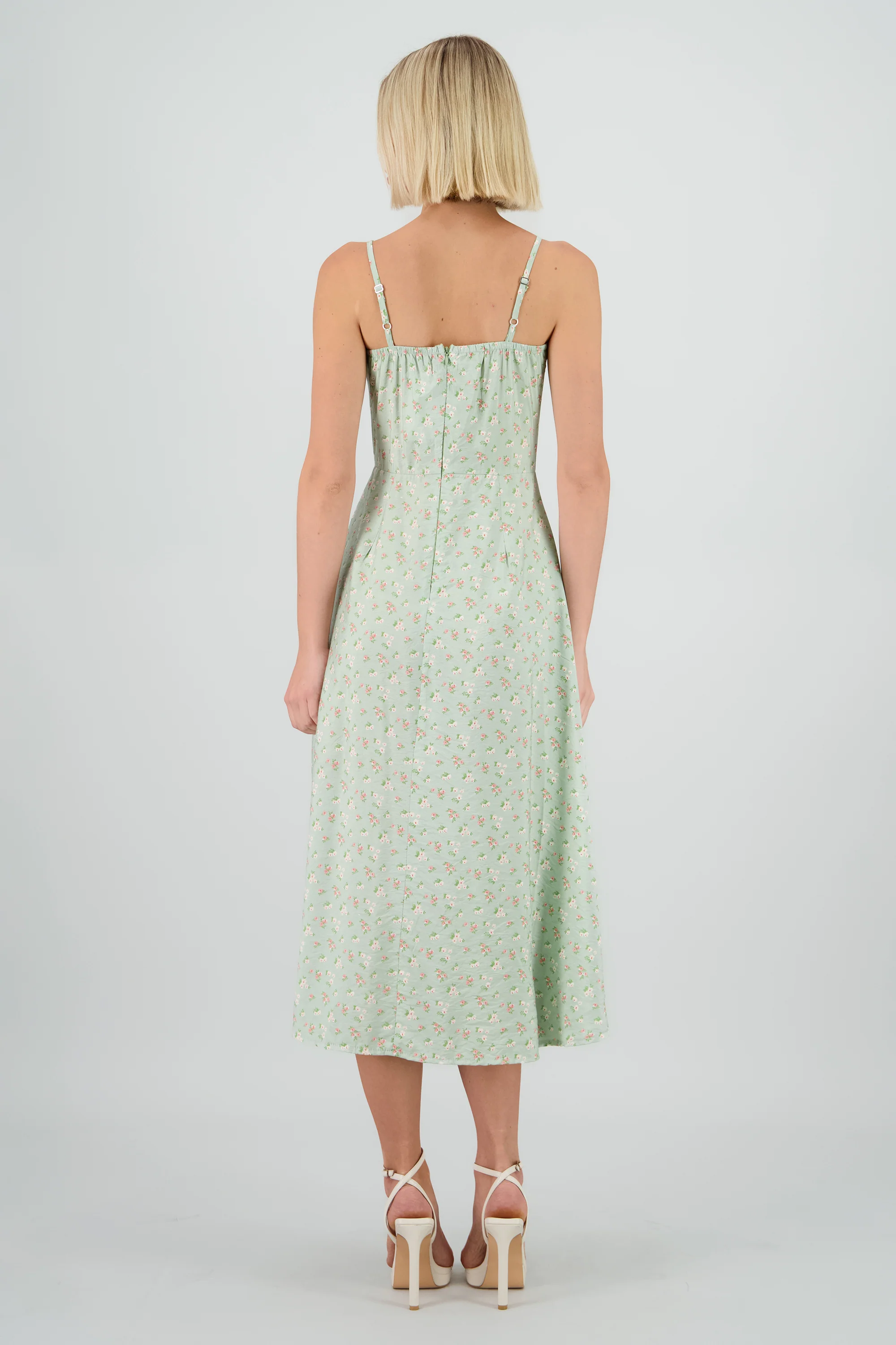 Vestido midi tirantes det flores - Image 4