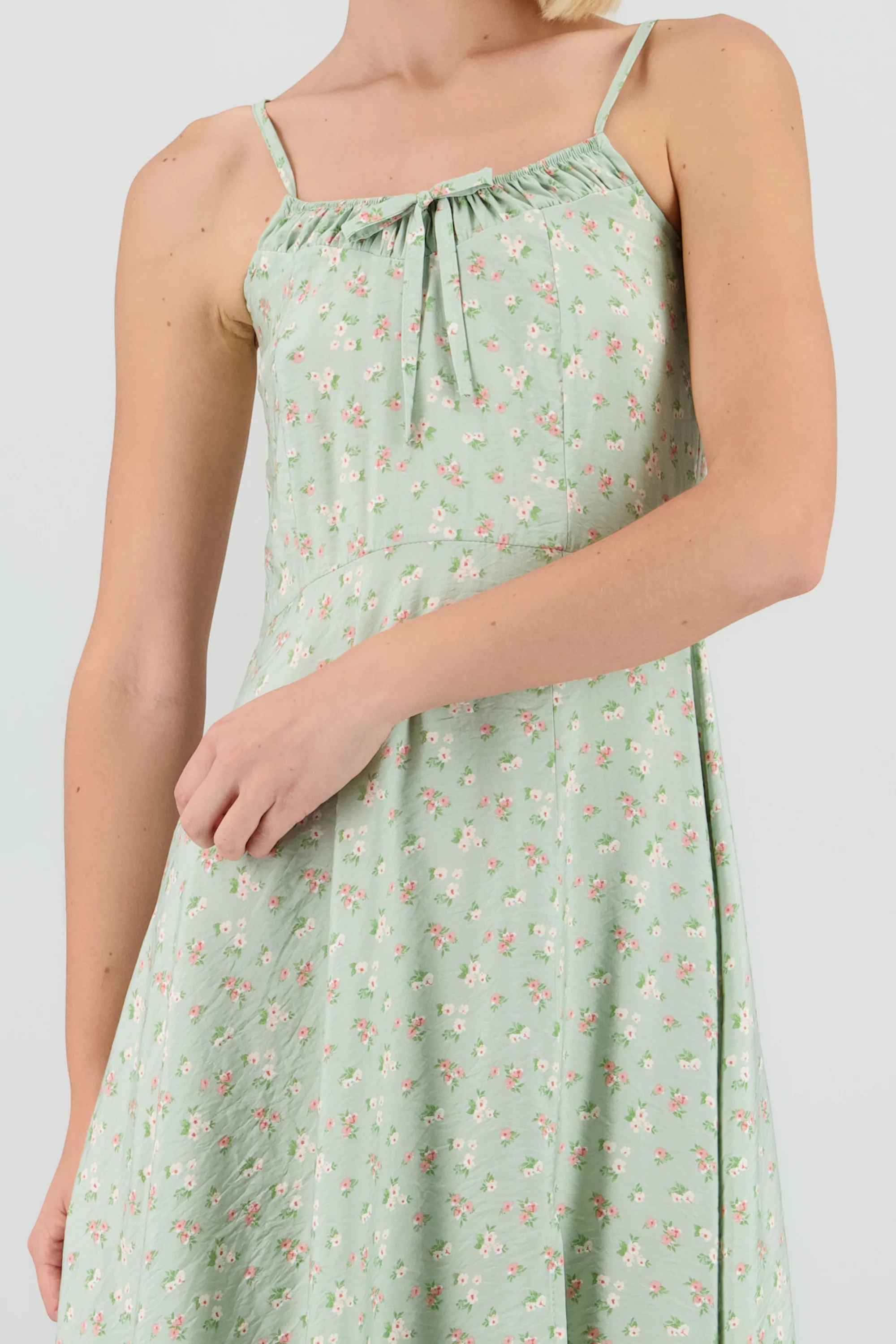 Vestido midi tirantes det flores - Image 5