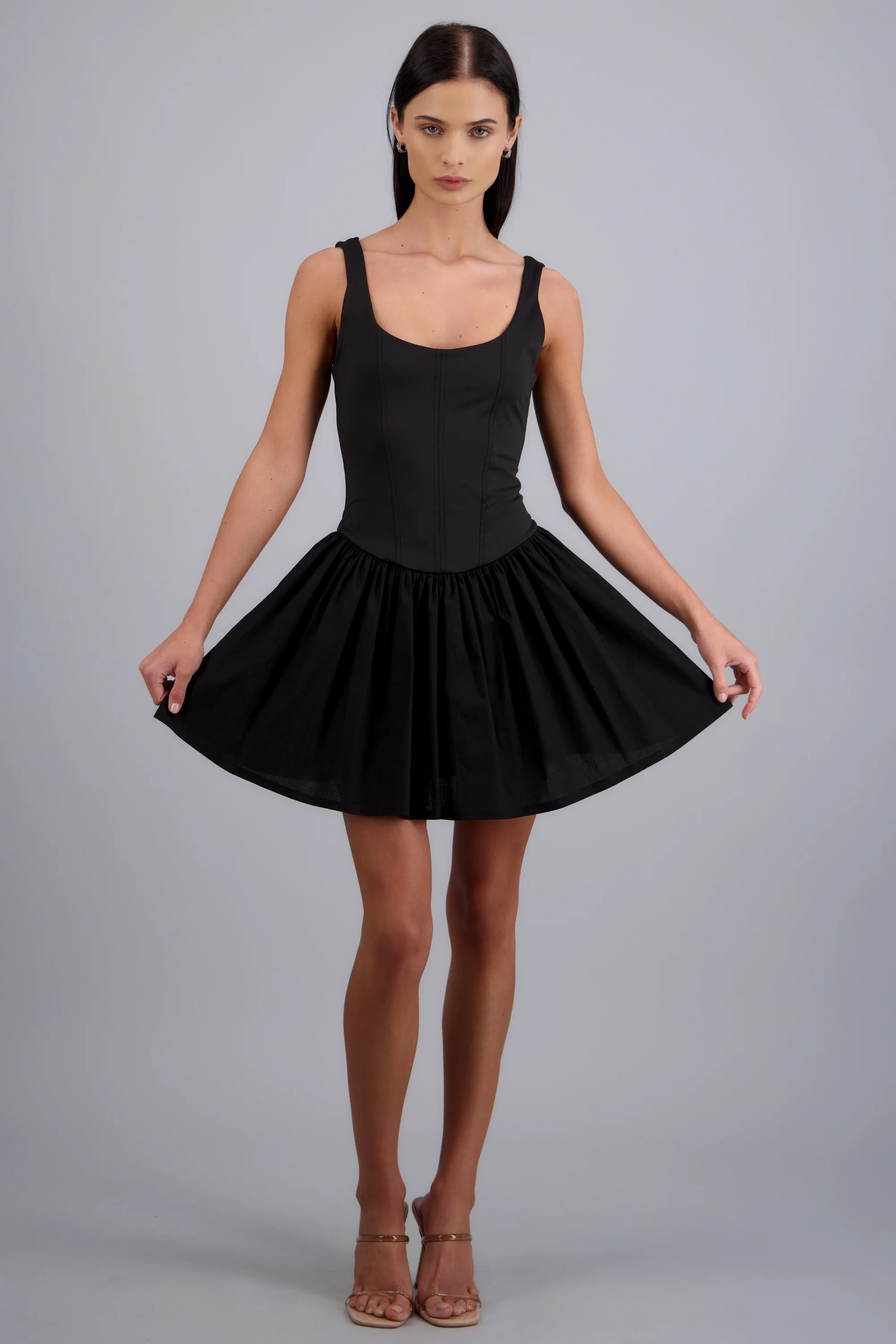 Vestido mini corset detalle costuras - Image 2