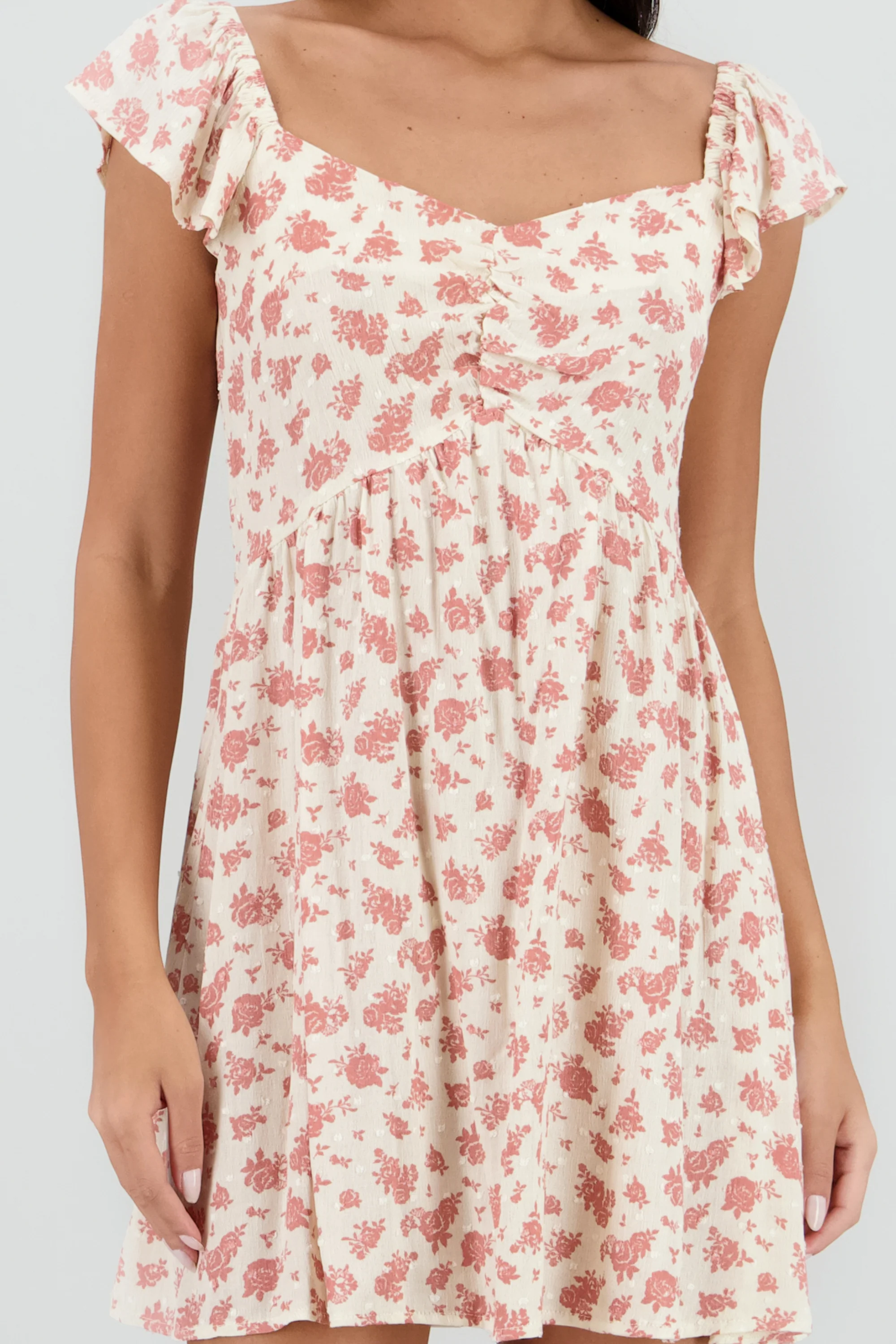 Vestido mini estampado flores textura - Image 5