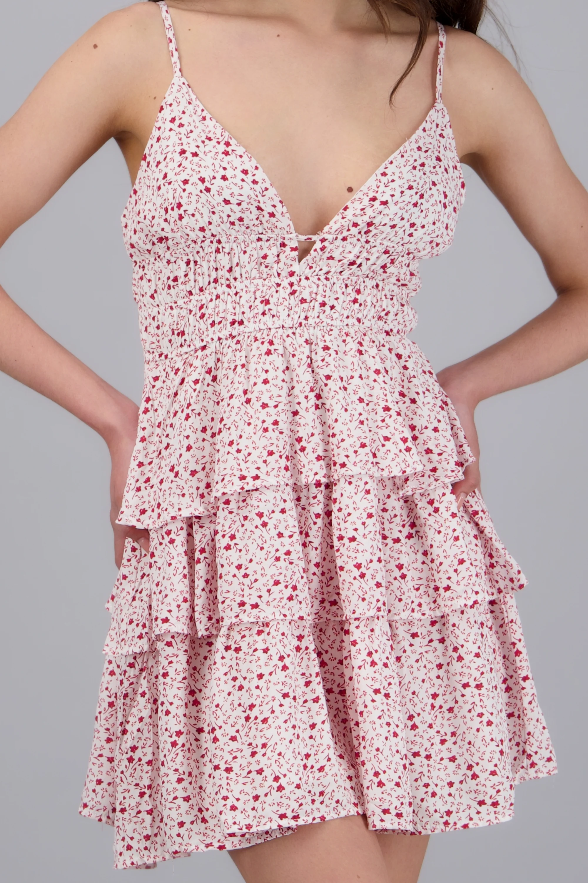 Vestido mini olanes detalle flores - Image 5