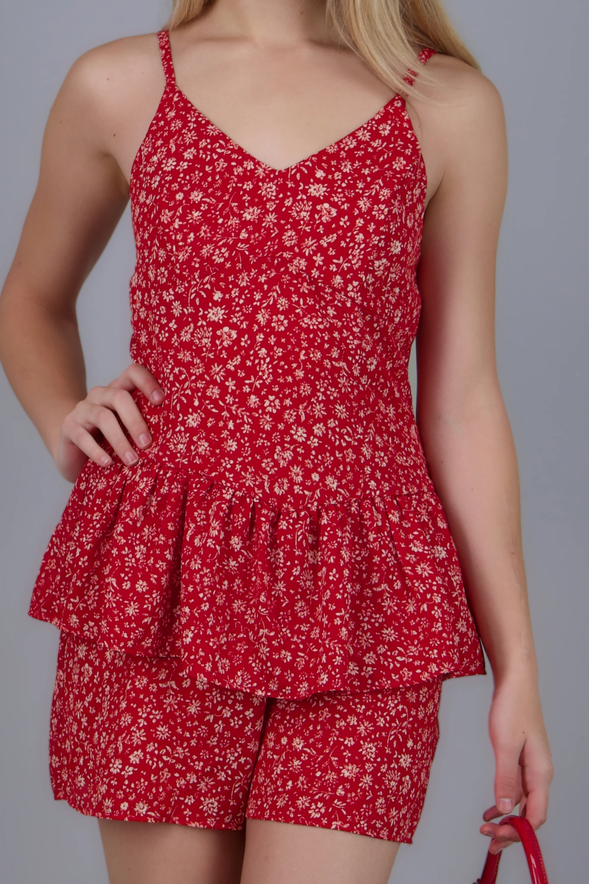 Vestido mini olanes estampado flores - Image 5