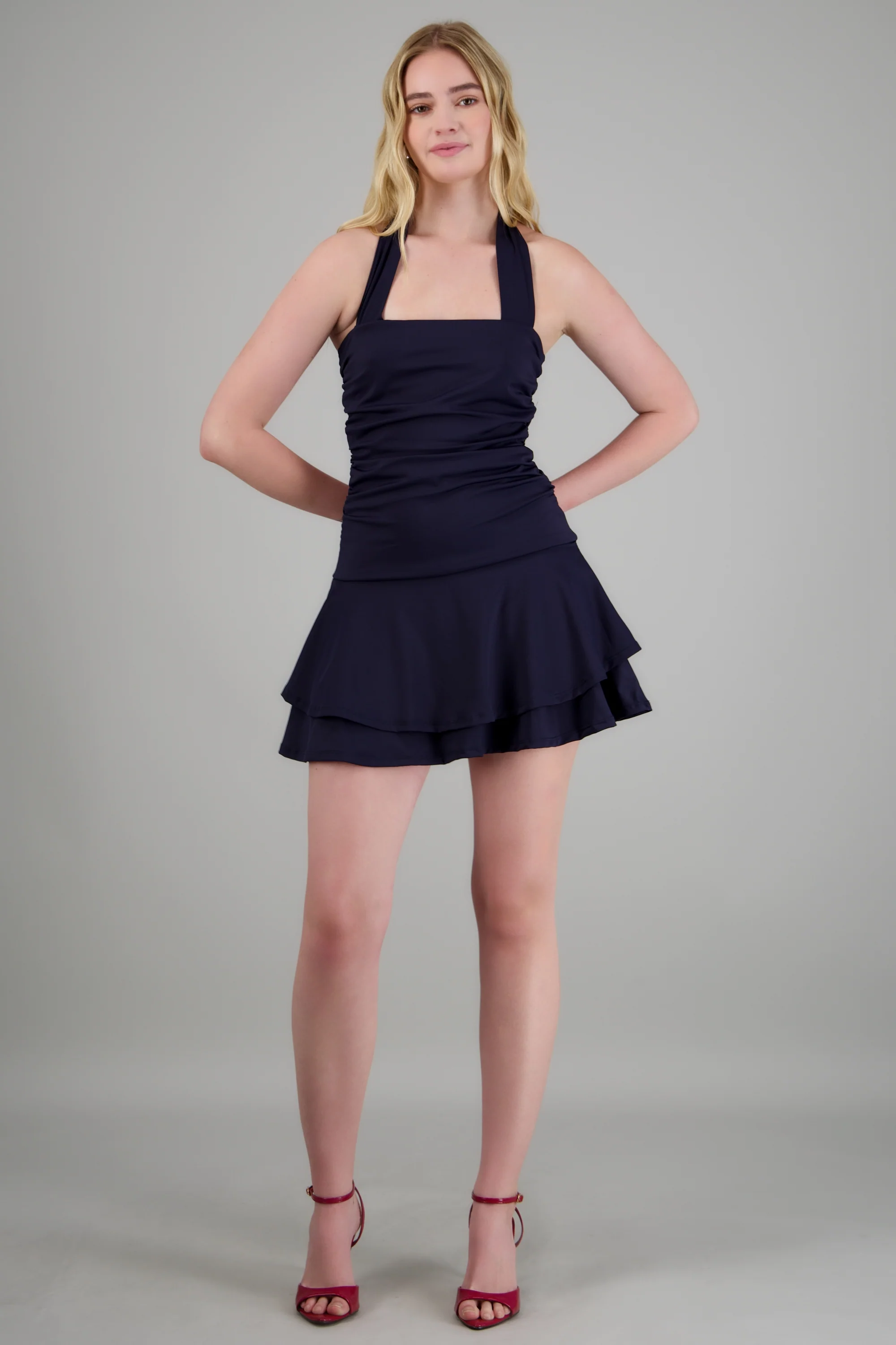 Vestido mini strapless halter - Image 5