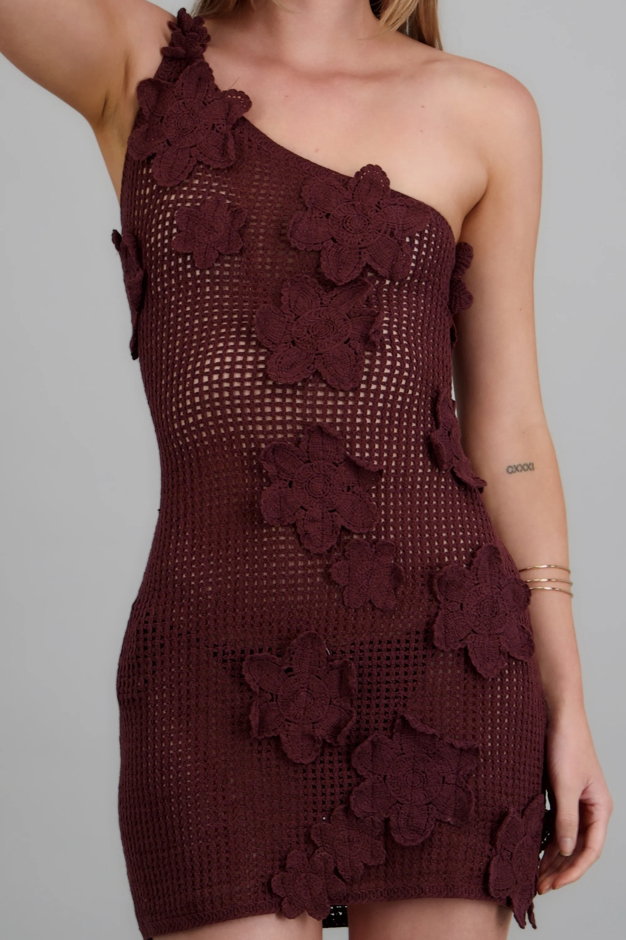Vestido mini tejido flores - Image 5
