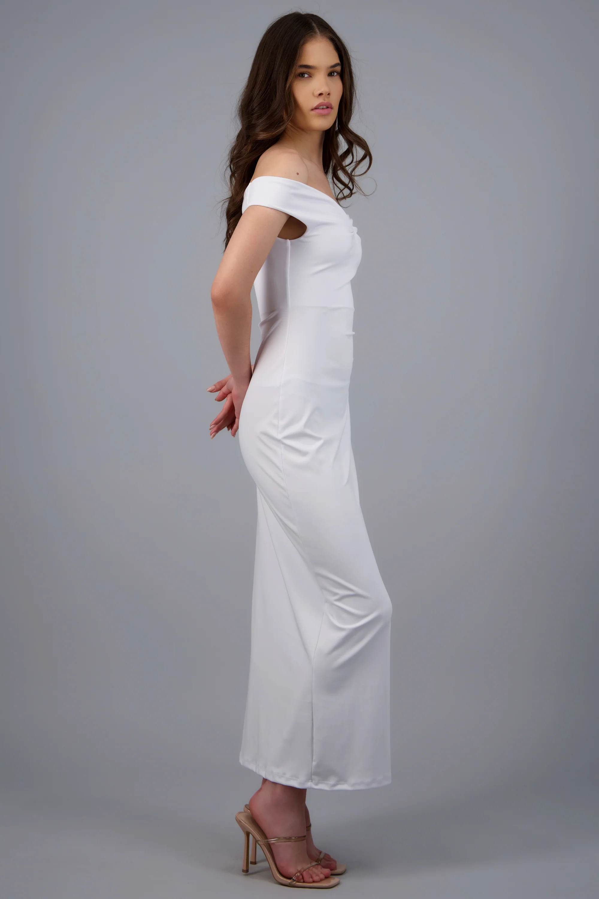 Vestido off shoulder detalle frunce - Image 2