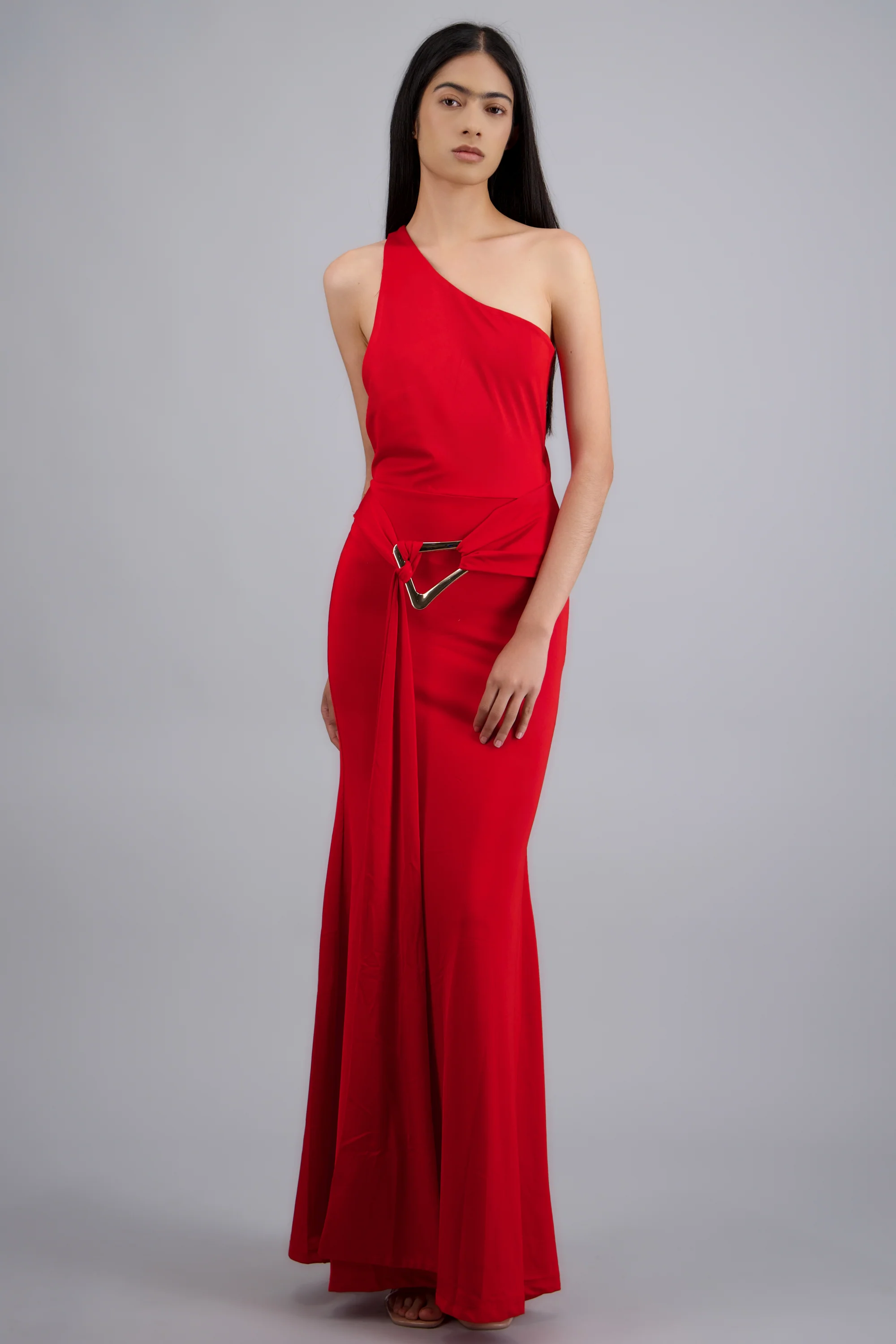 Vestido one shoulder liso - Image 3