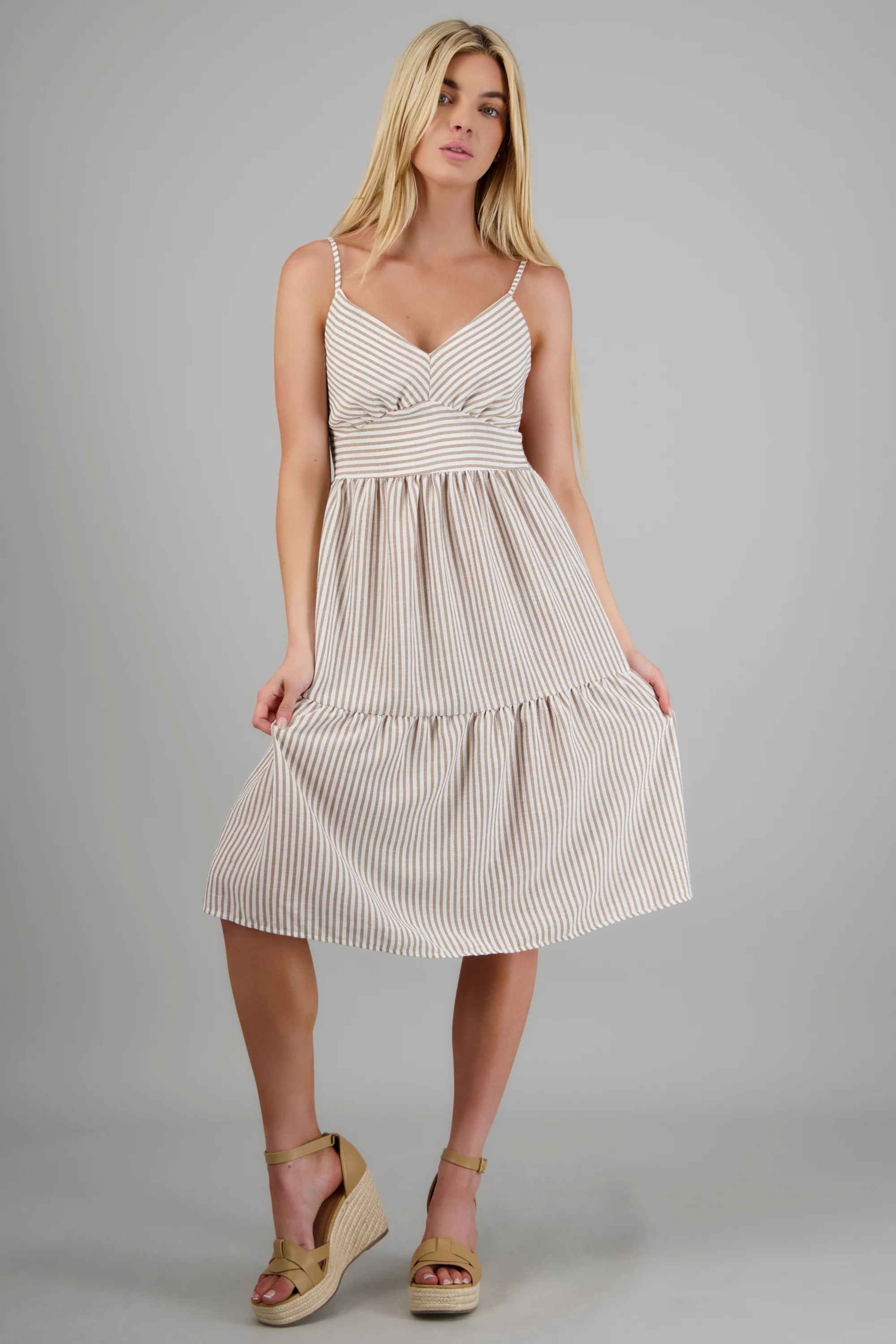 Vestido rayado tirantes