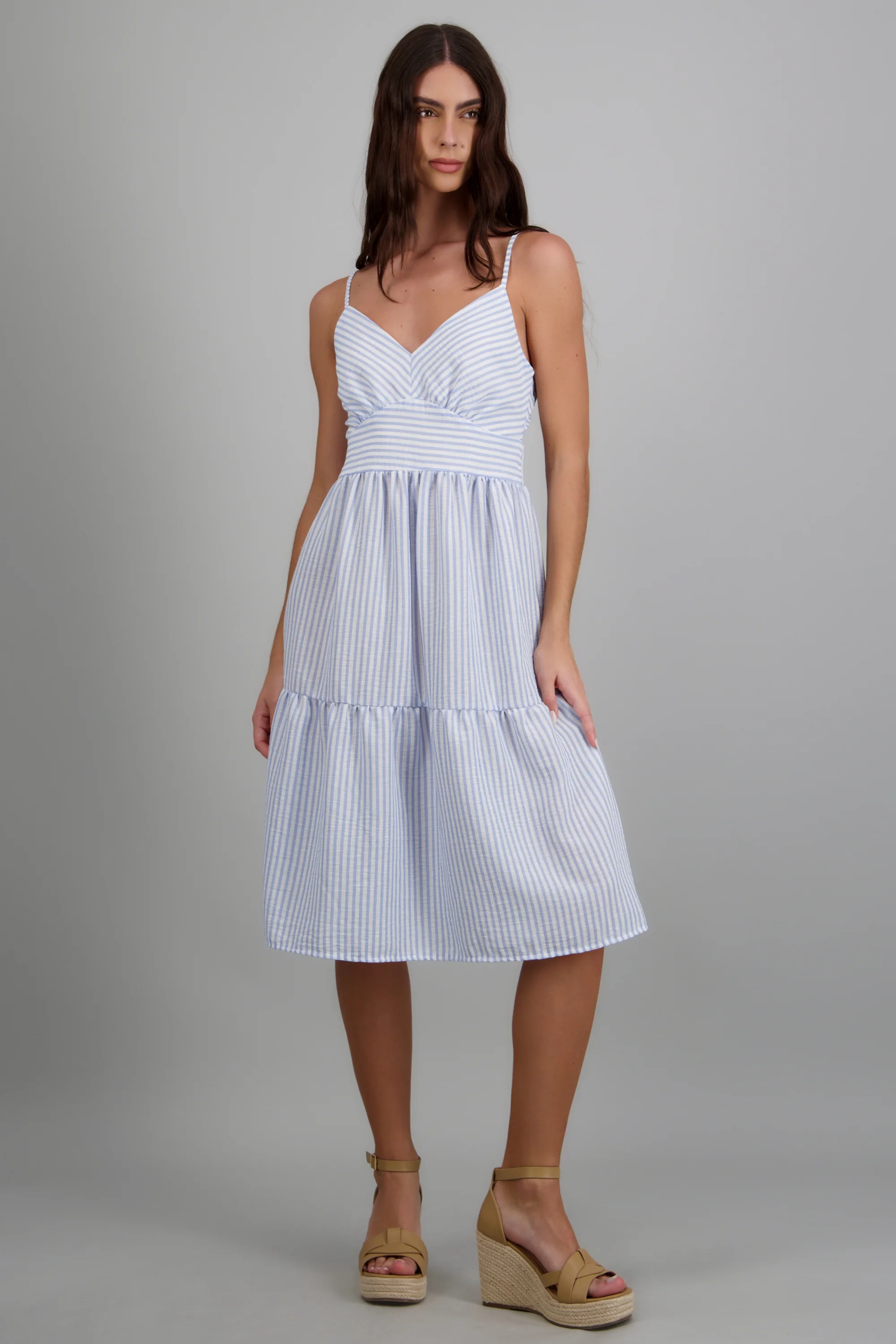 Vestido rayado tirantes