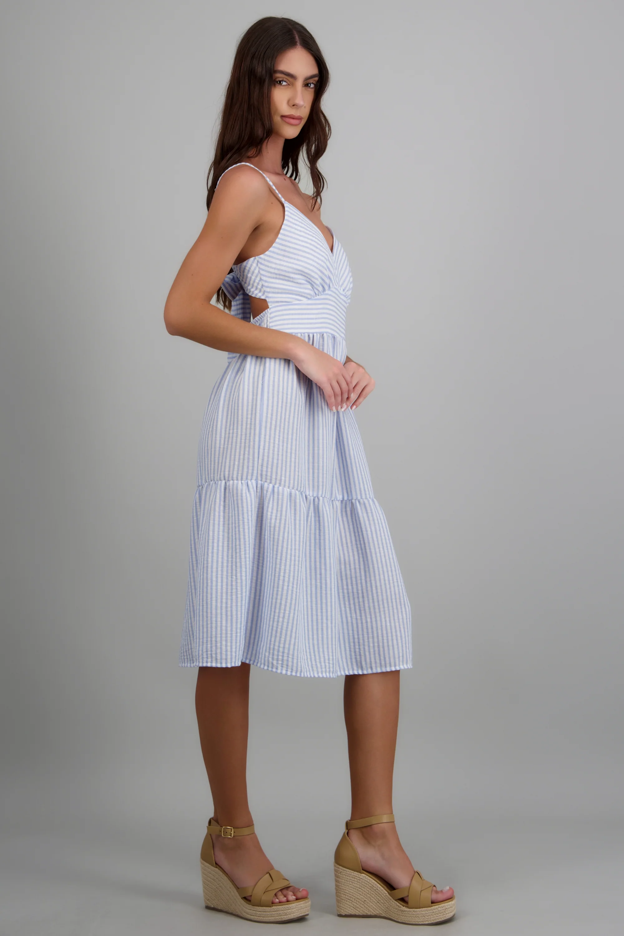Vestido rayado tirantes - Image 2