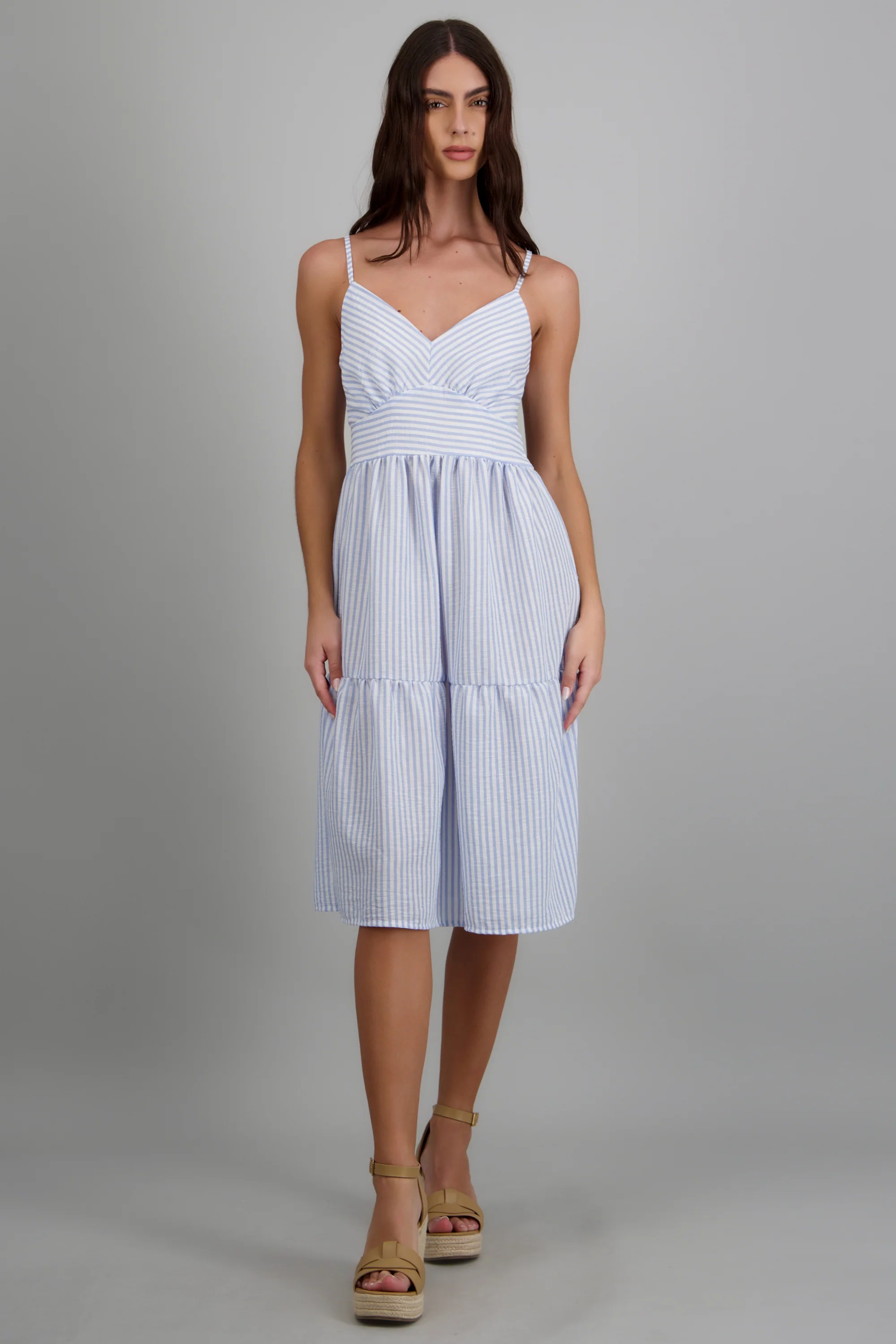 Vestido rayado tirantes - Image 3