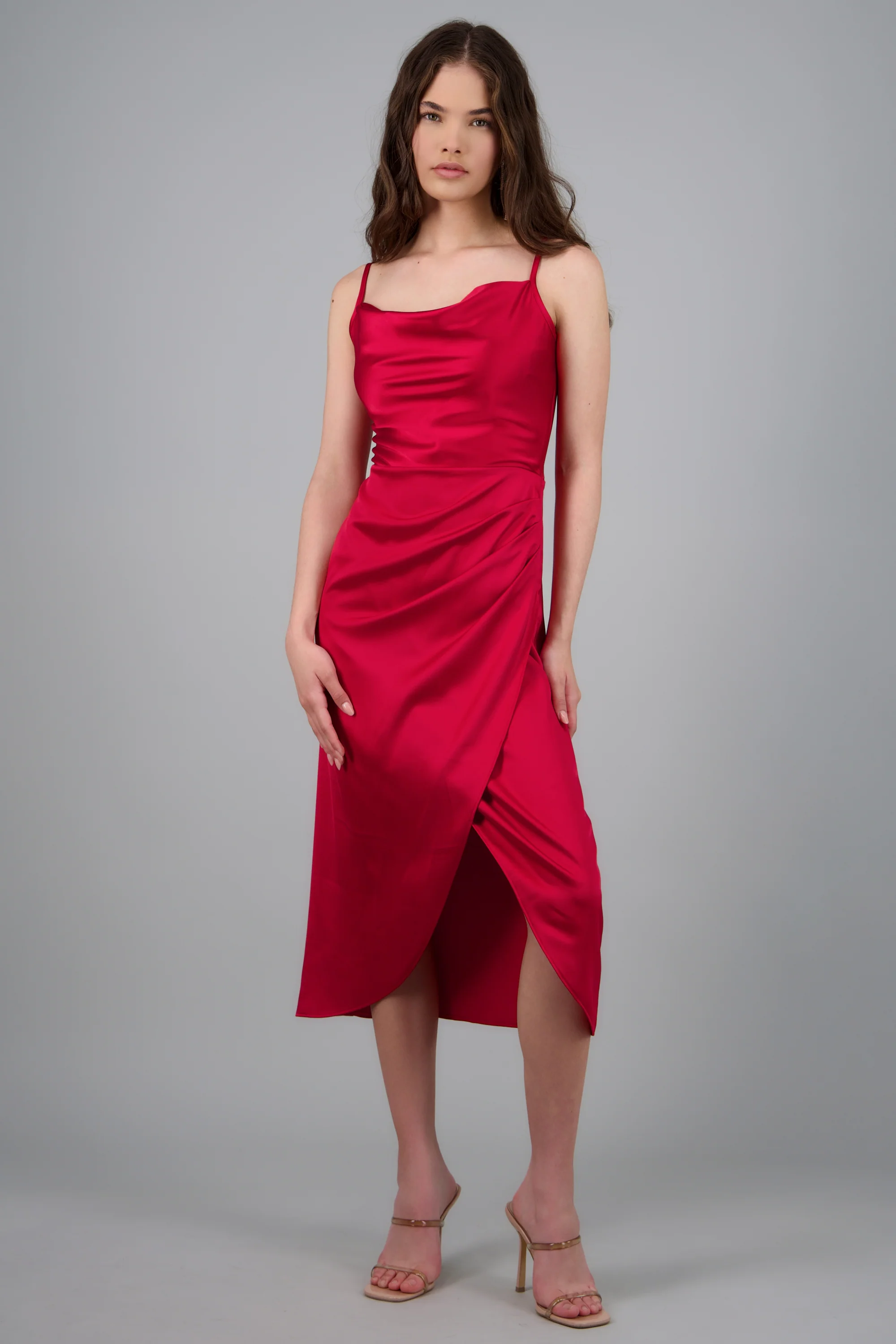 Vestido satin tirantes