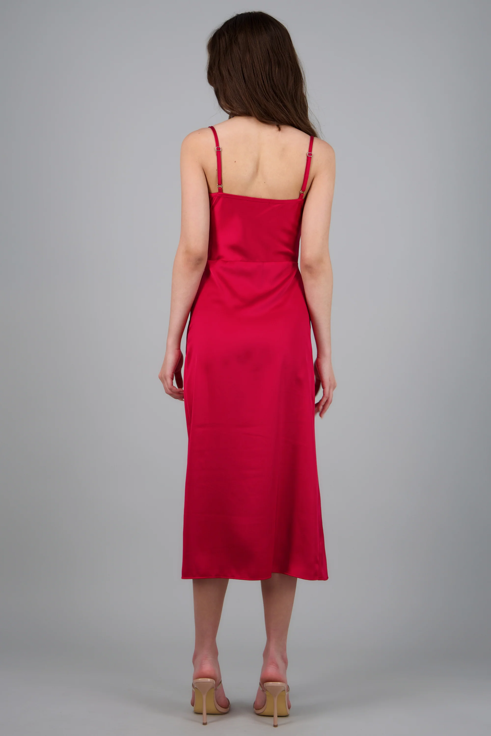 Vestido satin tirantes - Image 3