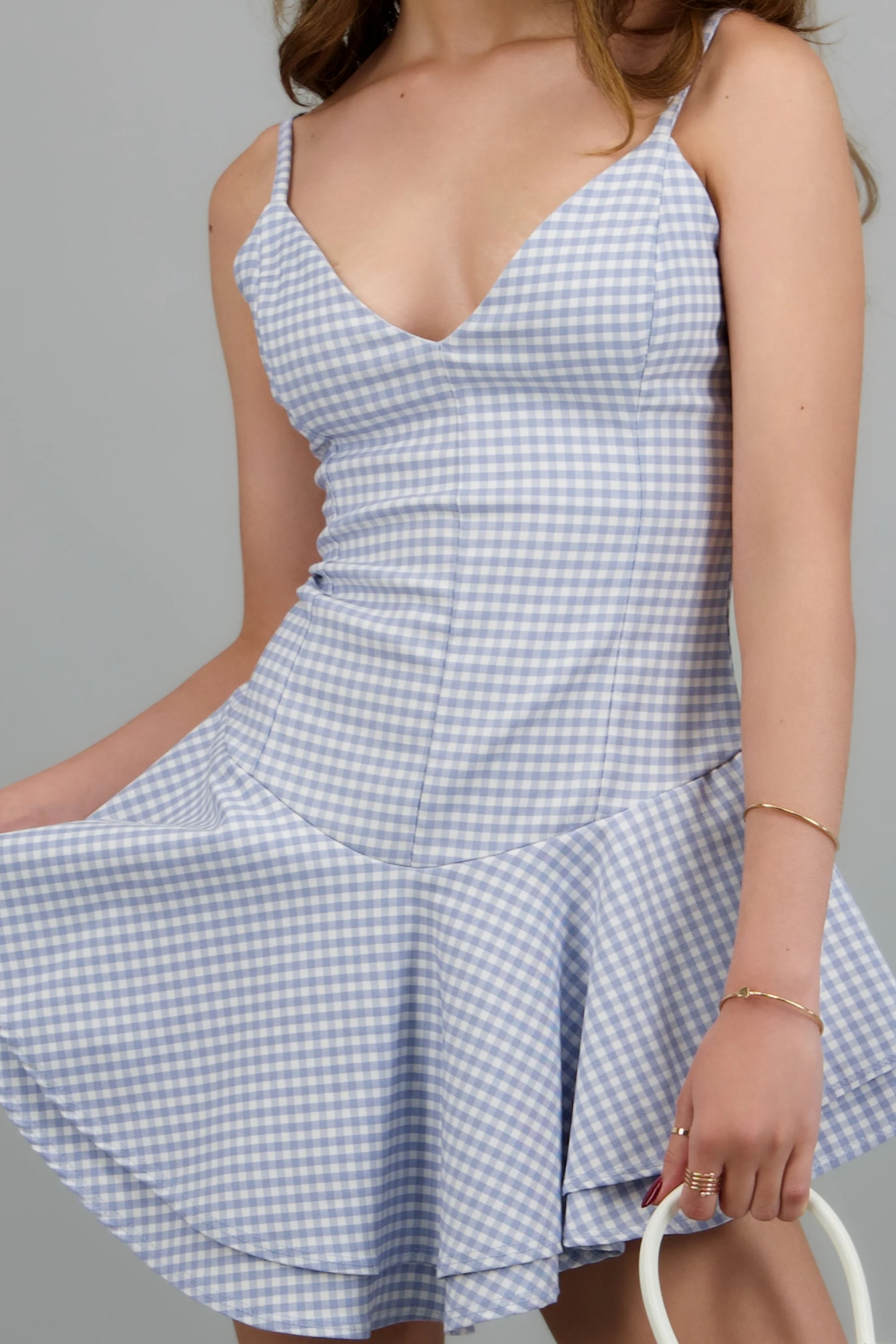 Vestido short corto gingham - Image 5