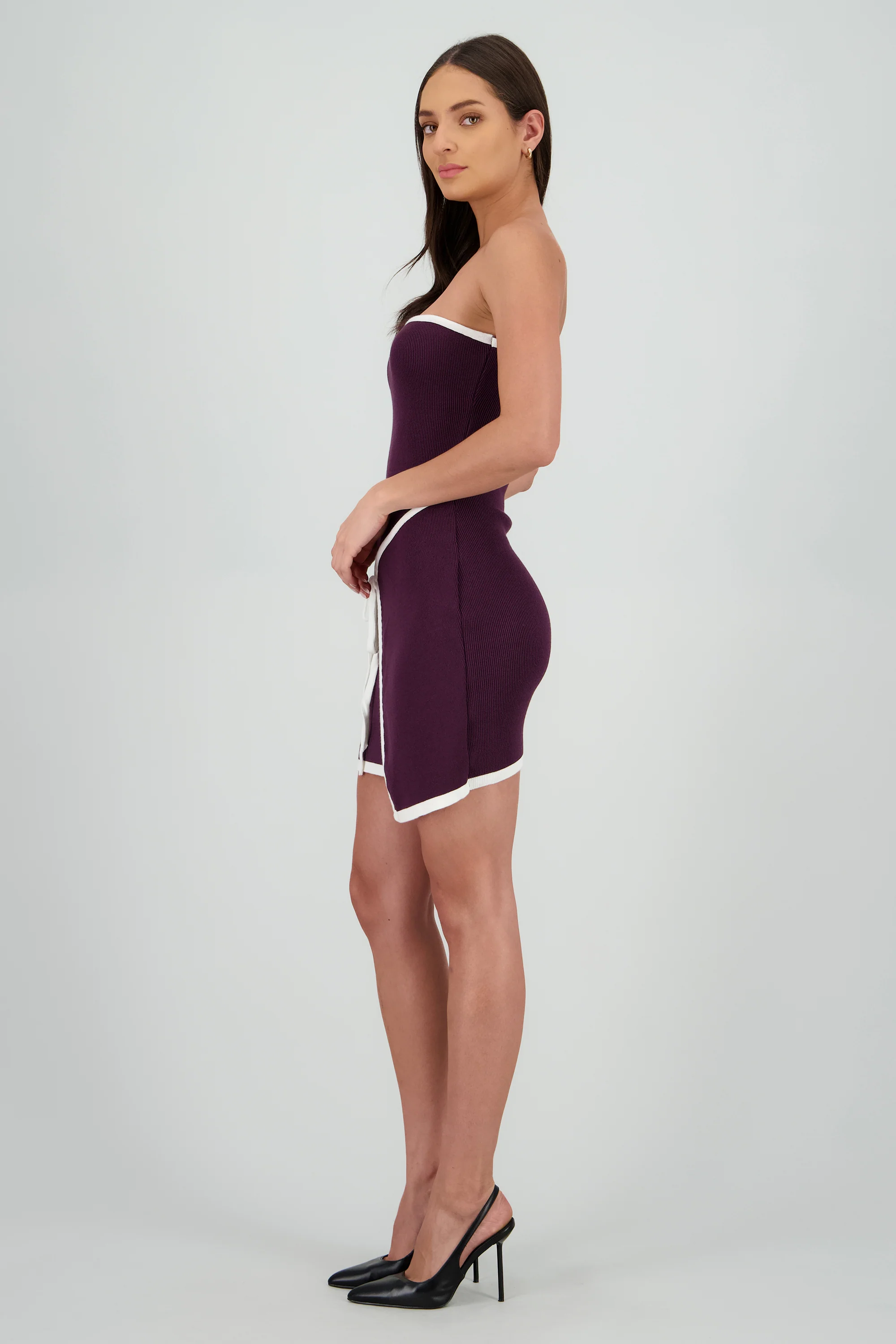 VESTIDO STRAPLESS DET CONTRASTE LAZO KNI - Image 3