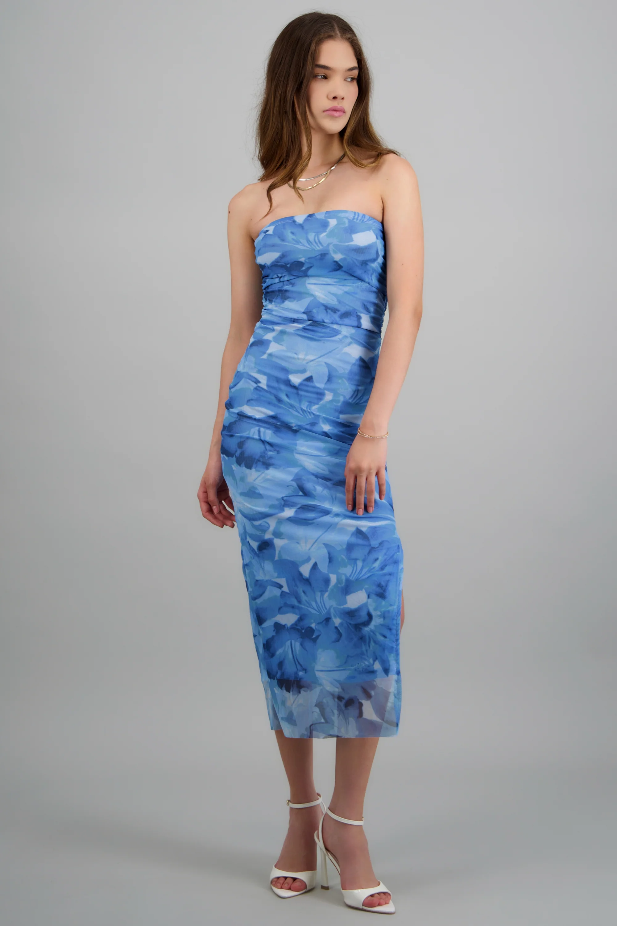 Vestido strapless estampado - Image 3