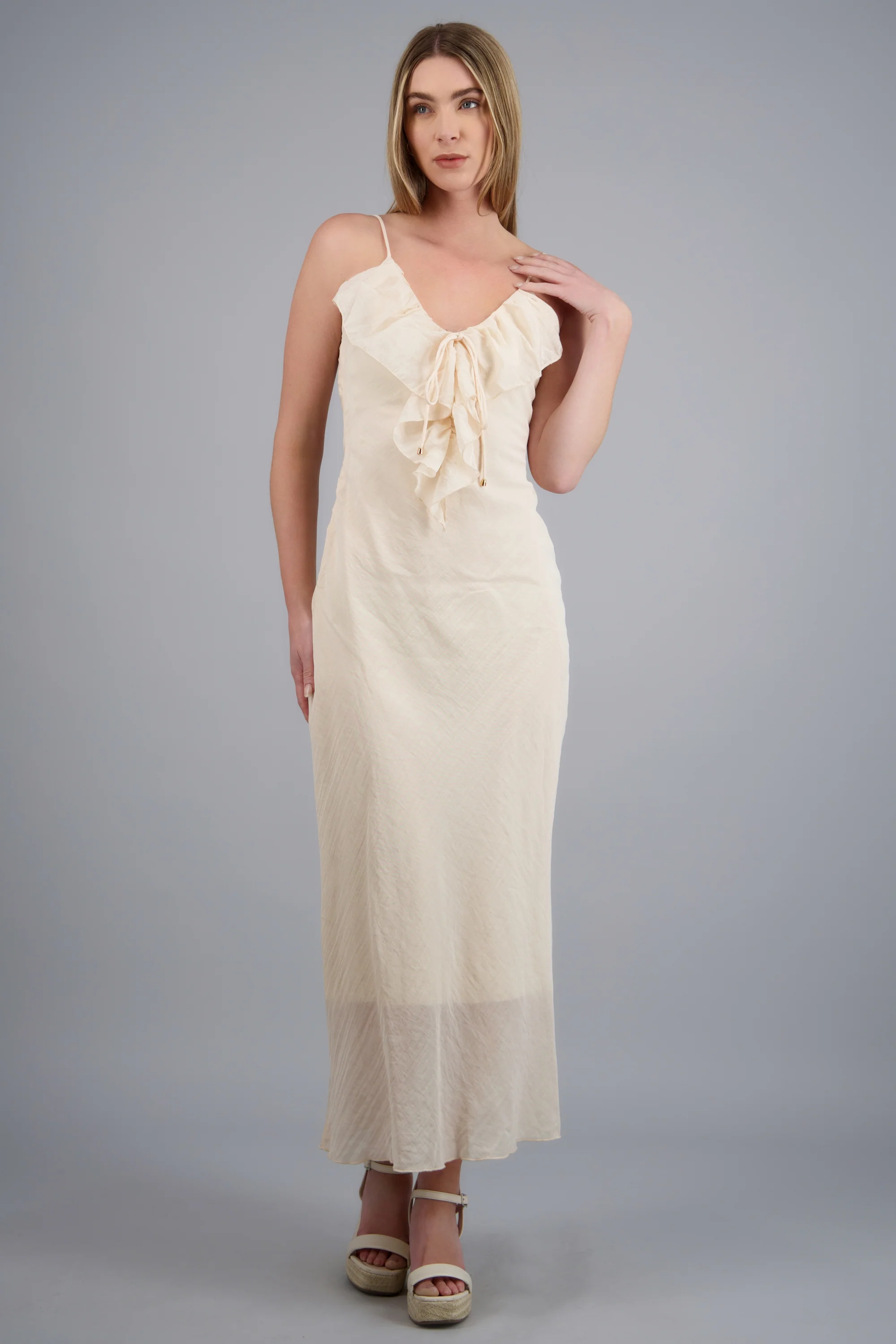 Vestido tirantes detalle olanes - Image 2